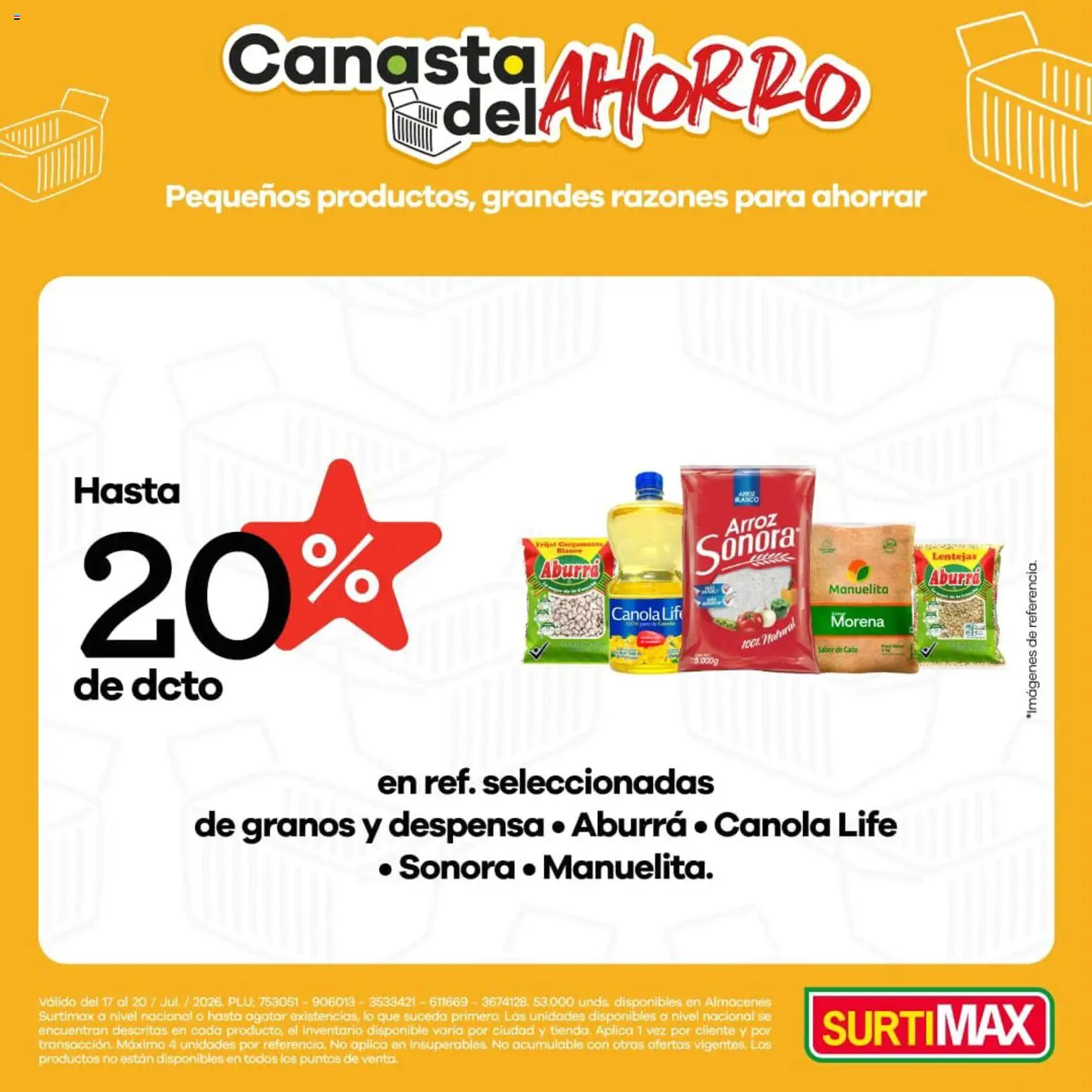 Surtimax revista - valida desde el 17/07/2026 | Página: 4 | Productos: Arroz, Lentejas