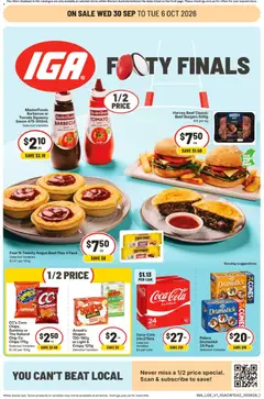 Preview of IGA catalogue Claremont - valid from 30/09/2026