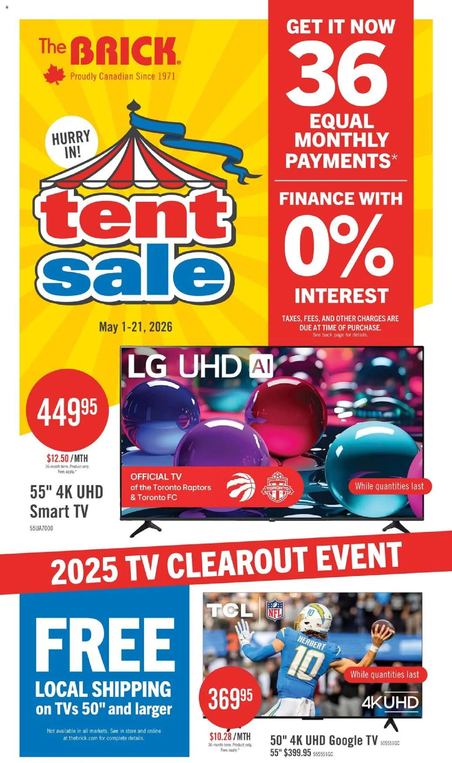 The Brick flyer valid from 01.05.2026 | Page: 1 | Products: Tv