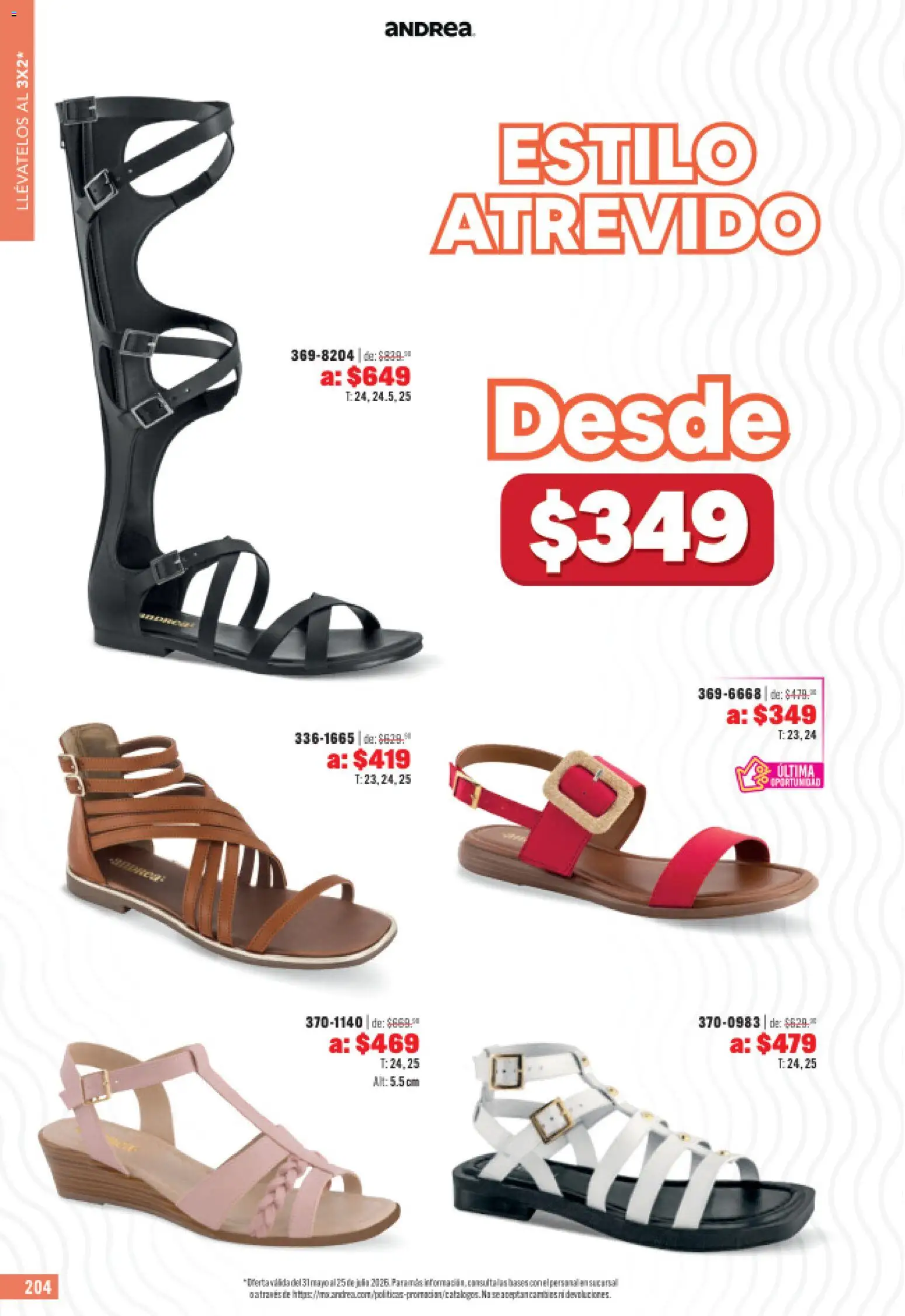 Nuevas ofertas de Andrea válidas en toda la República Mexicana desde el 31.05.2026. ¡Encuentra las mejores ofertas en Andrea catálogo Outlet! | Página: 204