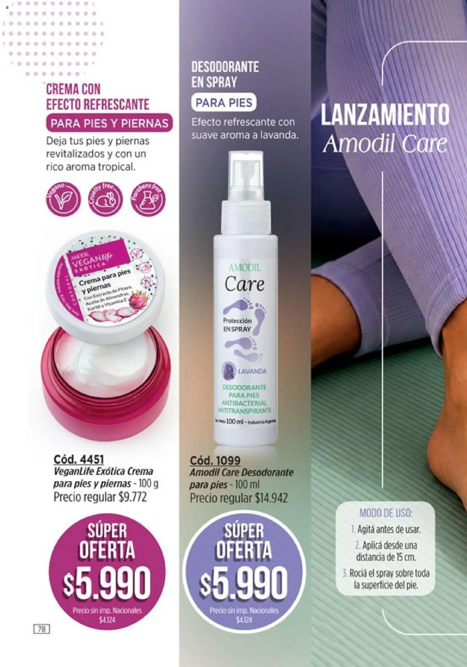 Catálogo Amodil Campaña 12 │ válido desde el 30/06/2026 | Página: 78 | Productos: Sobre, Desodorante, Antitranspirante, Crema