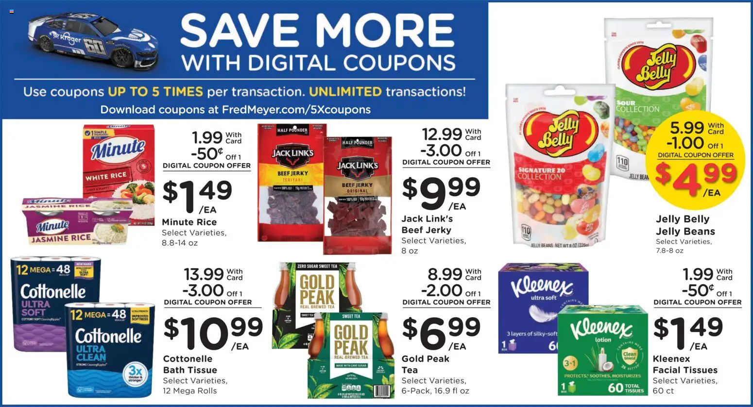 Fred Meyer Weekly Ad - valid from 09/02/2026 | Page: 11 | Products: Jasmine rice, Tissues, Cane sugar, Beans