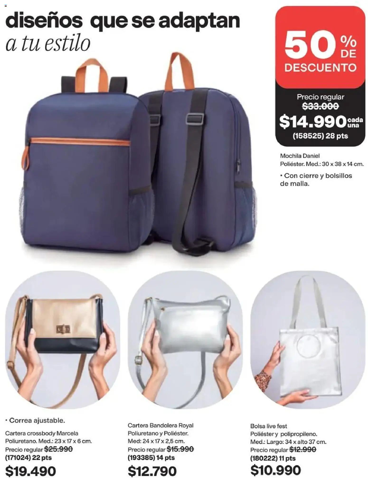 Catálogo Avon Campaña 14 │ válido desde el 15.09.2026 | Página: 134 | Productos: Bolsa, Cartera, Mochila, Bolsillos