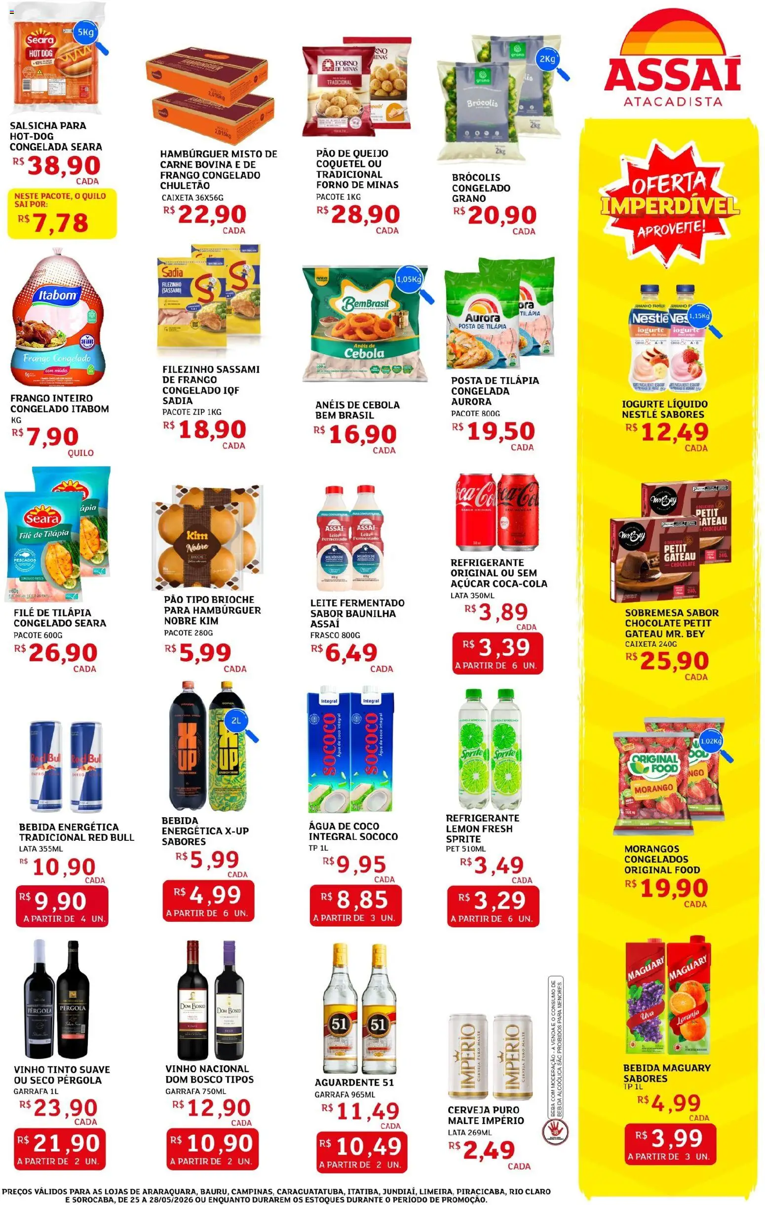 Assaí Atacadista Folheto - válido de 25.05.2026 | Página: 3 | Produtos: Forno, Vinho, Frango, Pão de queijo