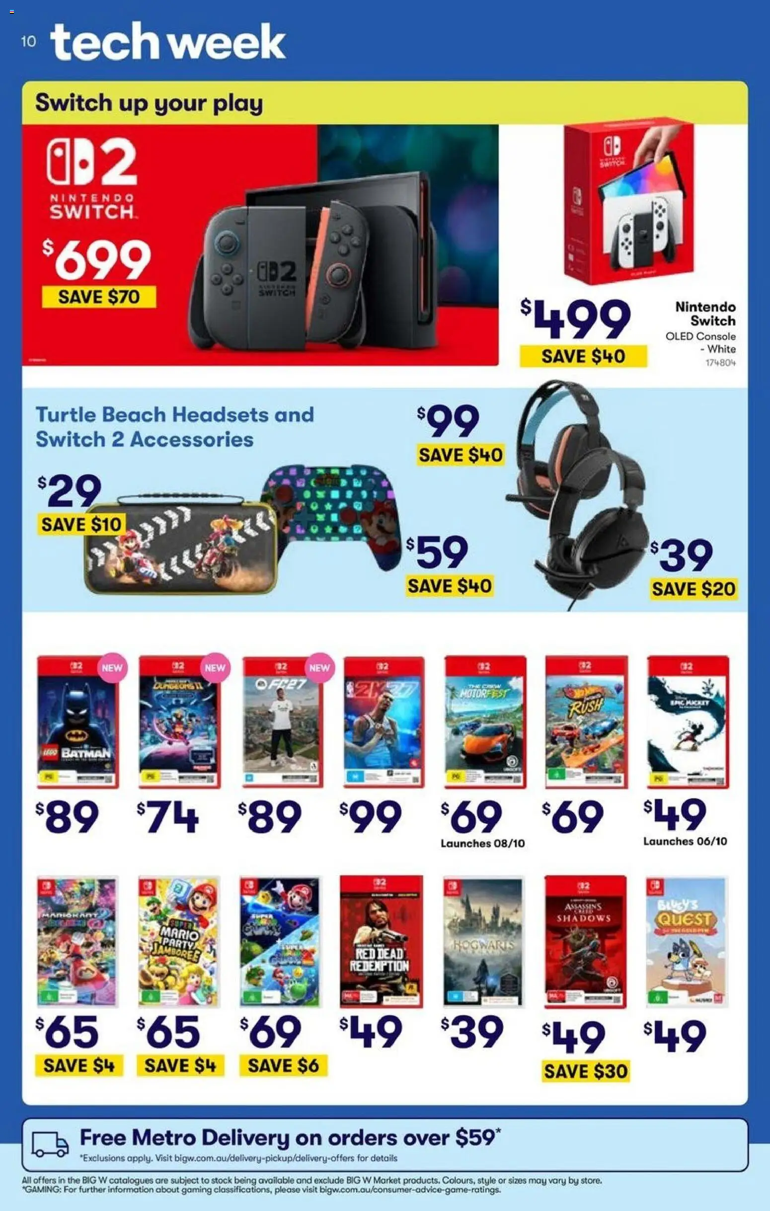Big W catalogue - valid from 01/10/2026 | Page: 10 | Products: Nintendo Switch, Accessories