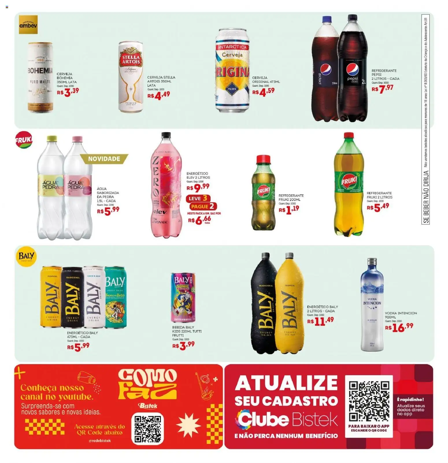 Bistek Supermercados Folheto - válido de 01/07/2026 | Página: 7 | Produtos: Energético, Vodka, Refrigerante, Açaí