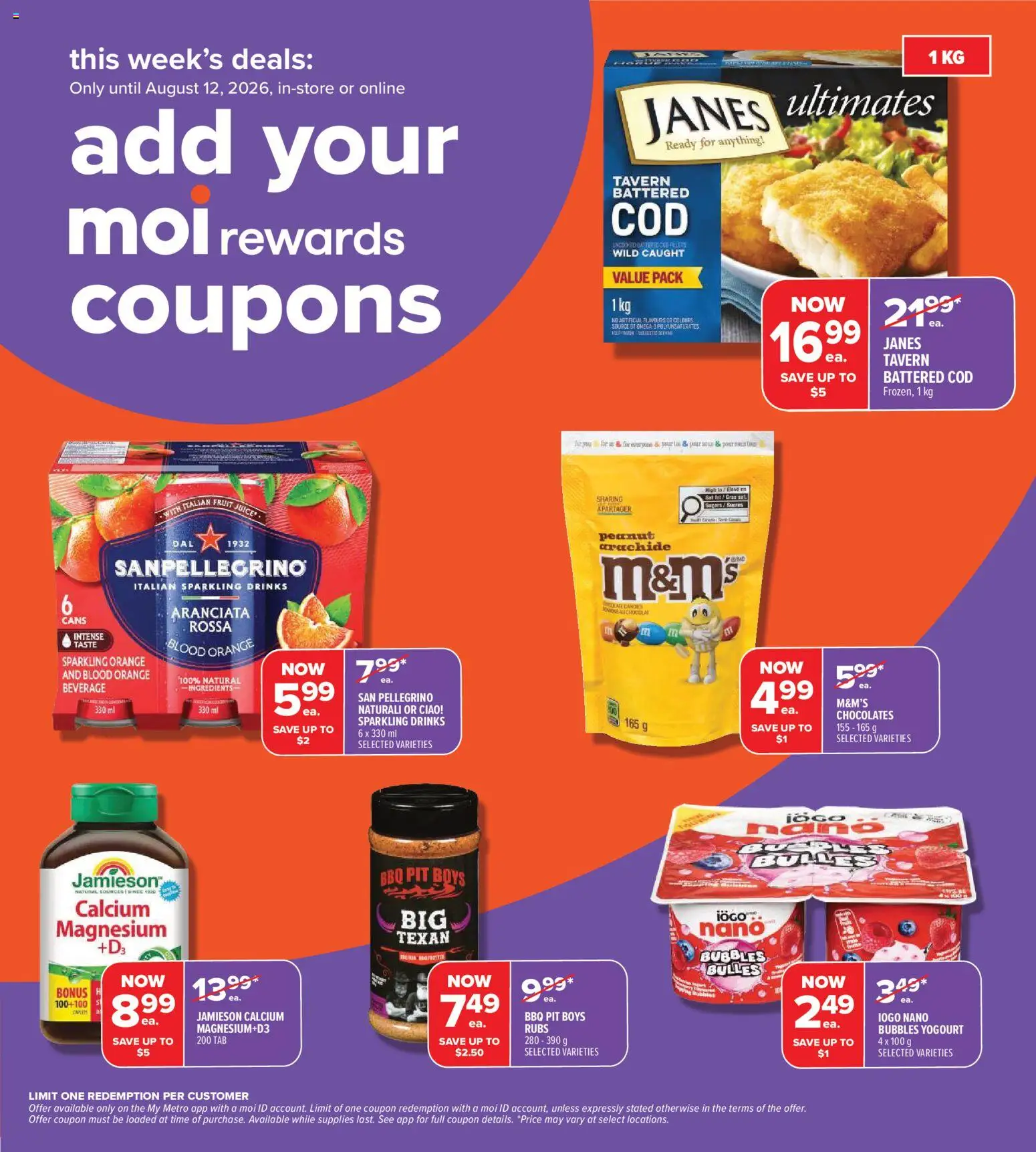 Metro flyer valid from Aug 6, 2026 | Page: 3 | Products: Fruit, Drinks, Ingredients