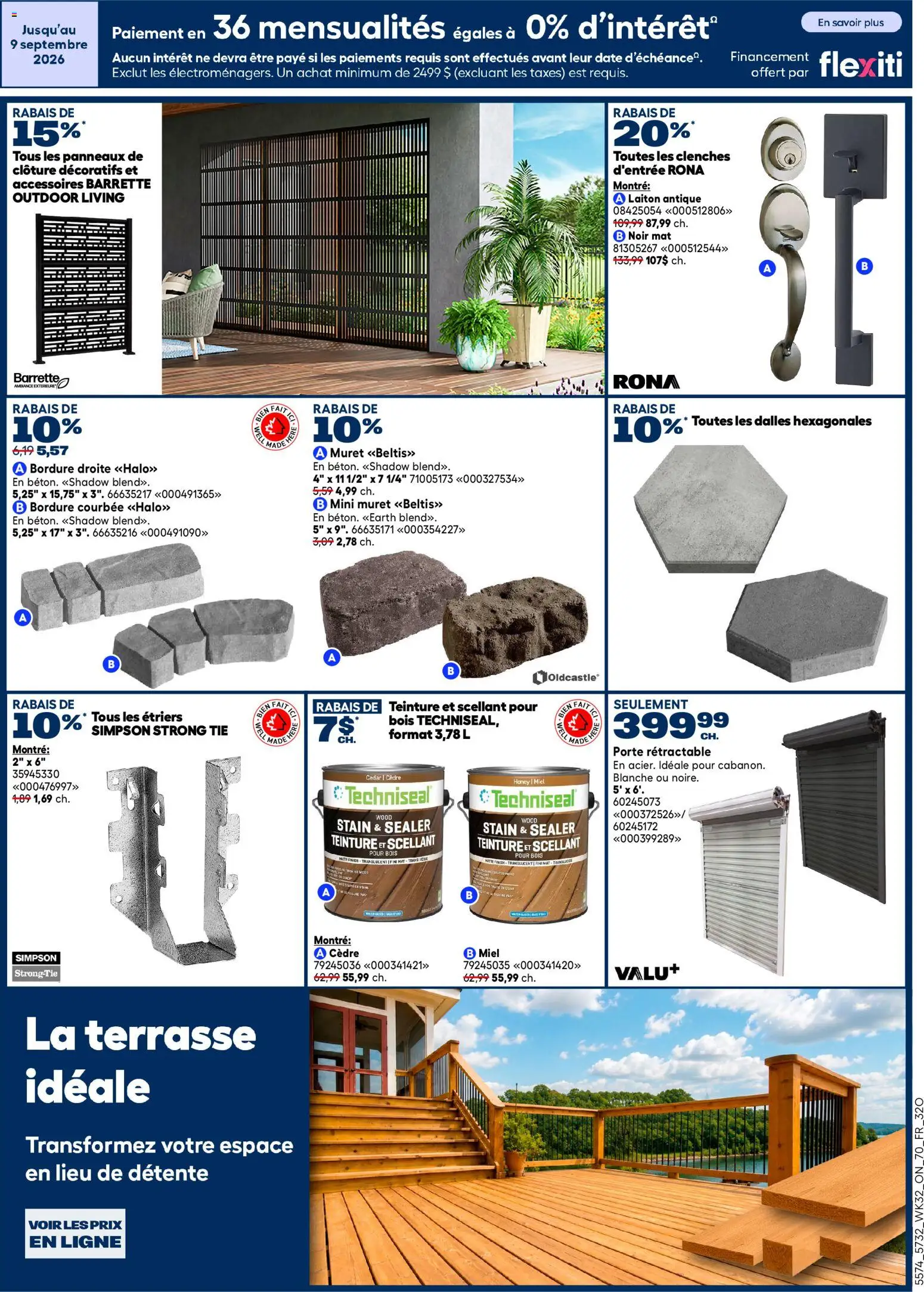 Rona flyer valid from Sep 3, 2026 | Page: 9 | Products: Honey