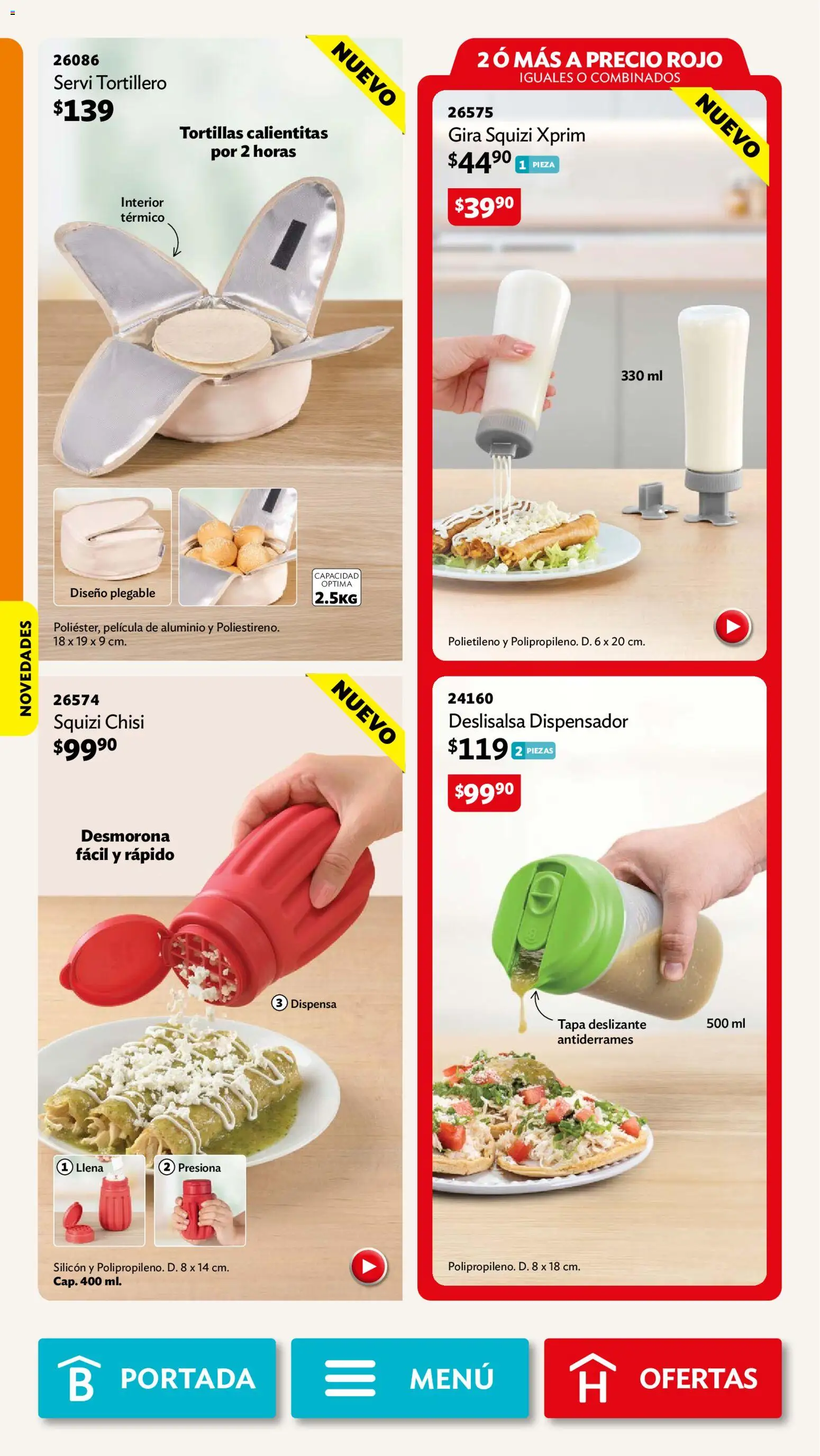 Nuevas ofertas de Betterware válidas en toda la República Mexicana desde el 28/09/2026. ¡Encuentra las mejores ofertas en Betterware campaña 10 2026! | Página: 24