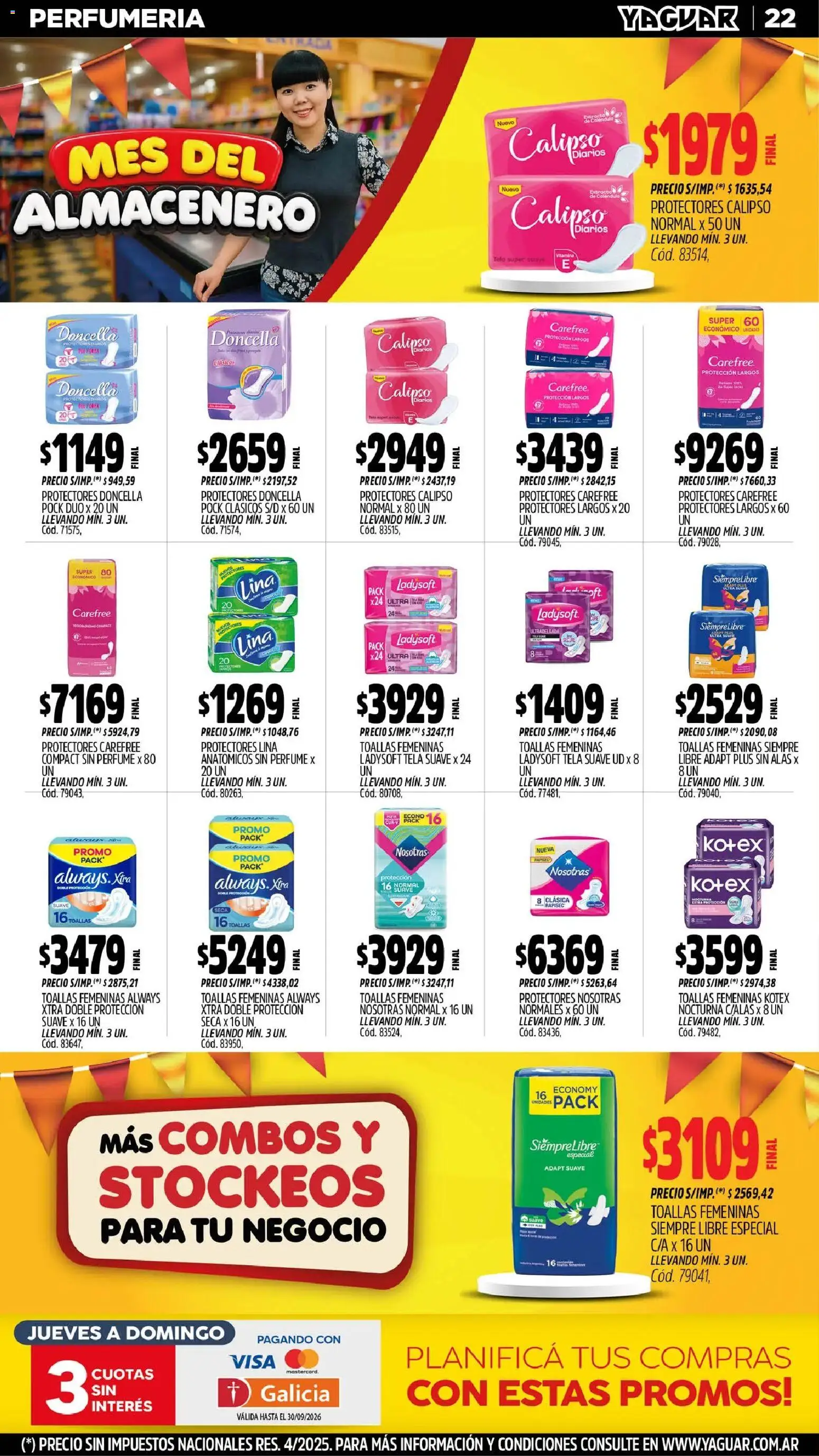 Yaguar - Oferta Semanal Jujuy │ válido desde el 31/08/2026 | Página: 21 | Productos: Toallas, Perfume, Diarios, Huevos