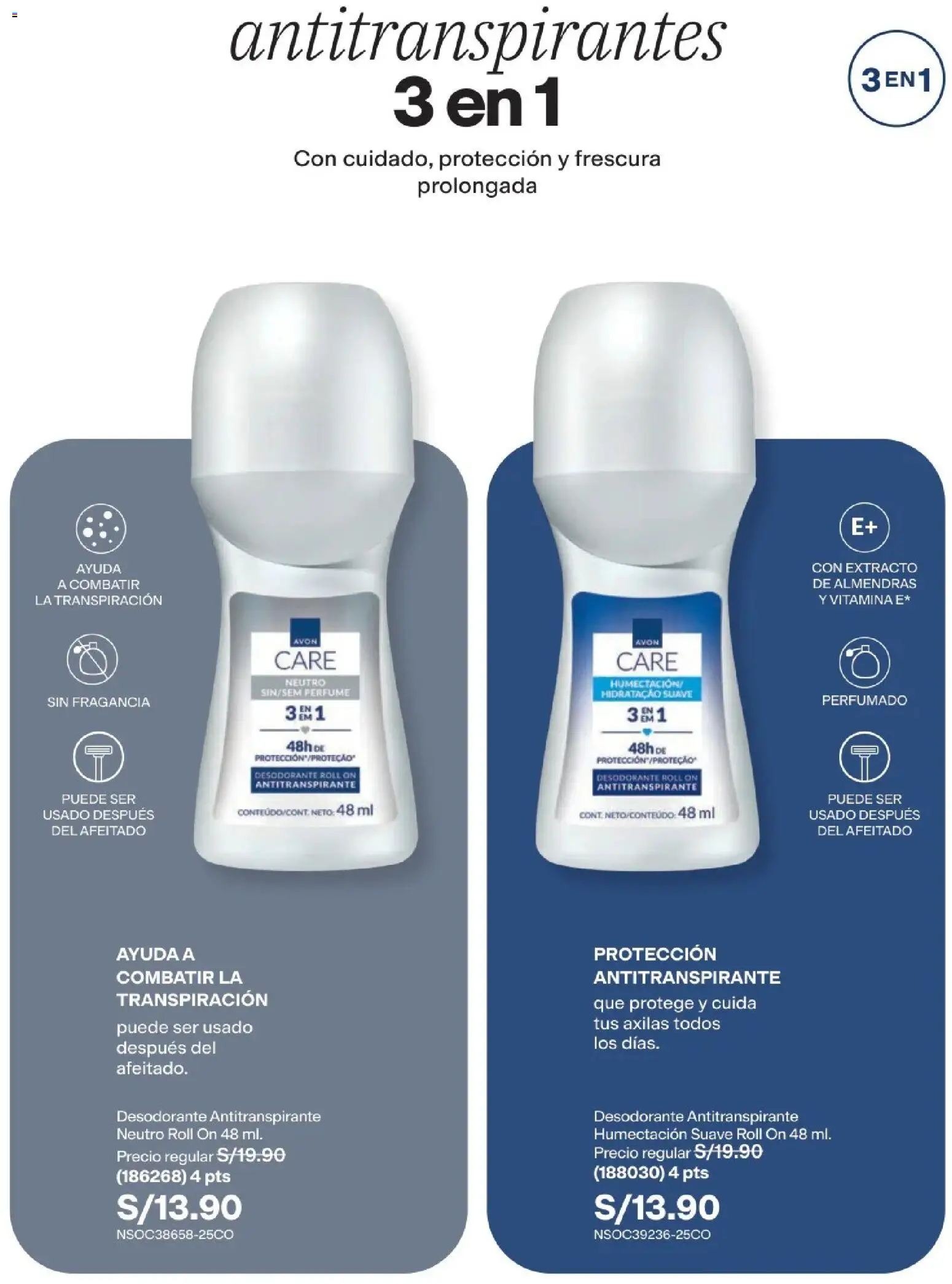 Catálogo Avon válido desde 11/08/2026 | Página: 156 | Productos: Desodorante, Antitranspirante, Almendras, Fragancia
