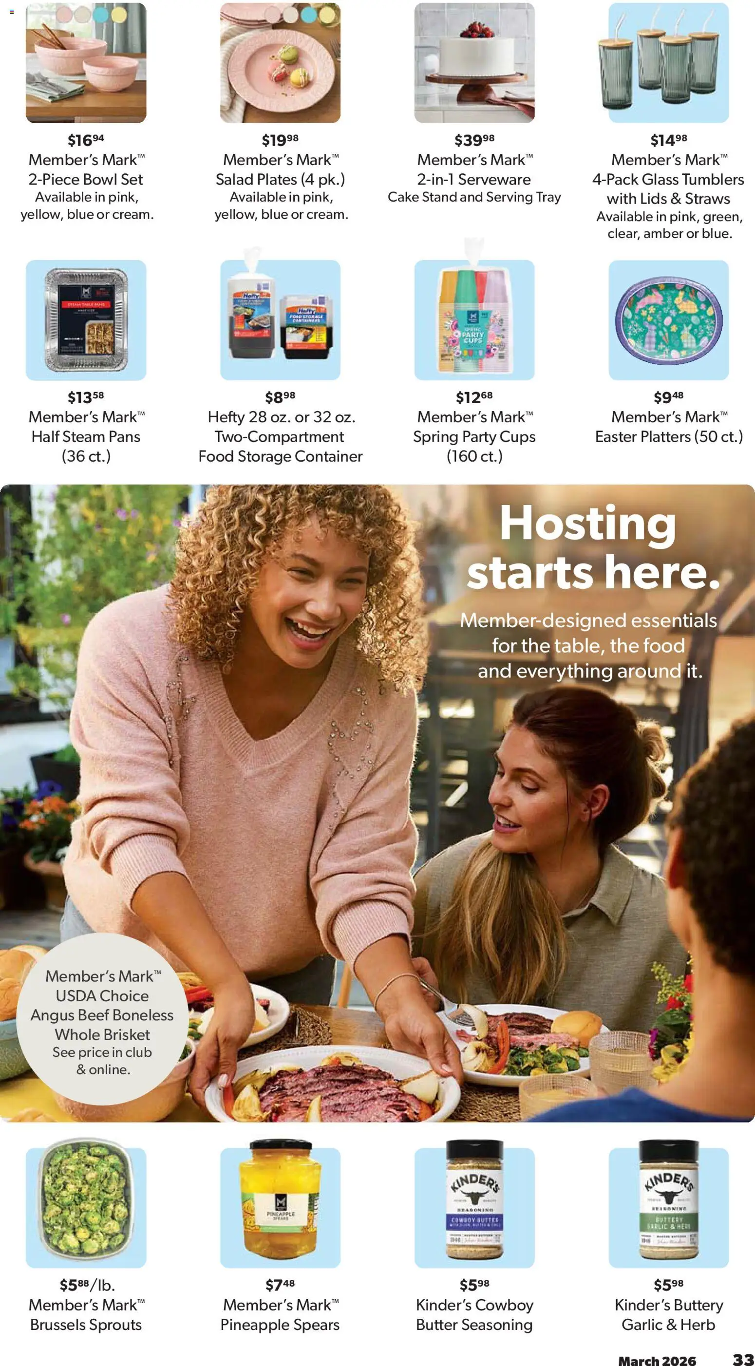 Sam's Club Instant Savings Book March - valid from 18.03.2026 | Page: 33 | Products: Brussels Sprouts, Butter, Beef, Garlic