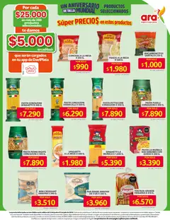 Ara catálogo un aniversario de talla mundial -  Vista previa de la revista de la tienda Ara valido desde el 11/06/2026 | Página: 7 | Productos: Té, Fideos, Sobre, Queso