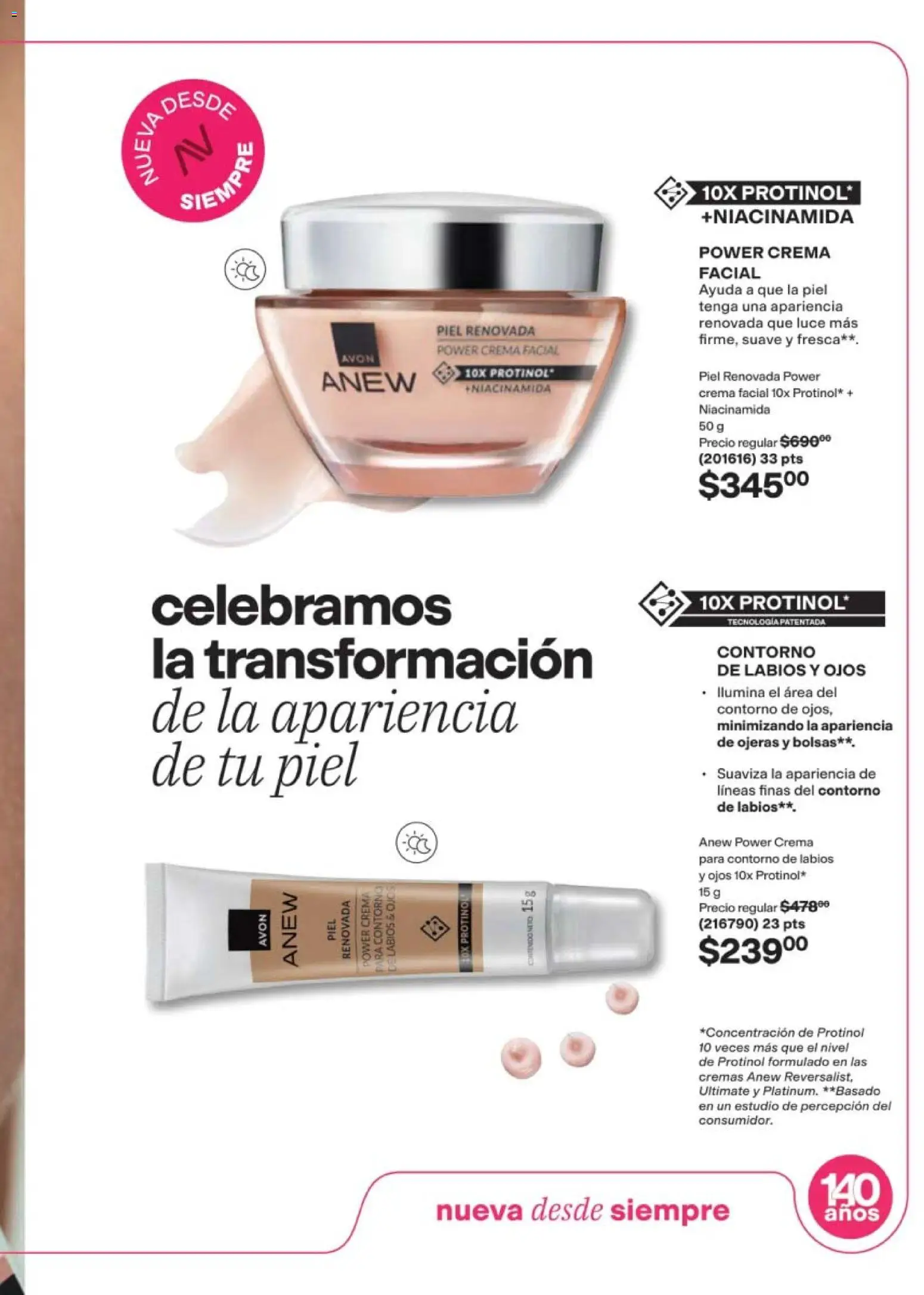 Nuevas ofertas de AVON válidas en toda la República Mexicana desde el 11/09/2026. ¡Encuentra las mejores ofertas en AVON campaña 14 2026! | Página: 21 | Productos: Crema, Contorno, Crema facial
