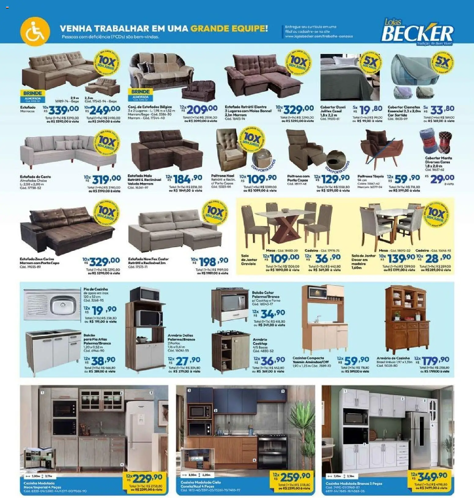 Lojas Becker Folheto - válido de 01/08/2026 | Página: 12 | Produtos: Mesa, Copa, Armário, Rádio