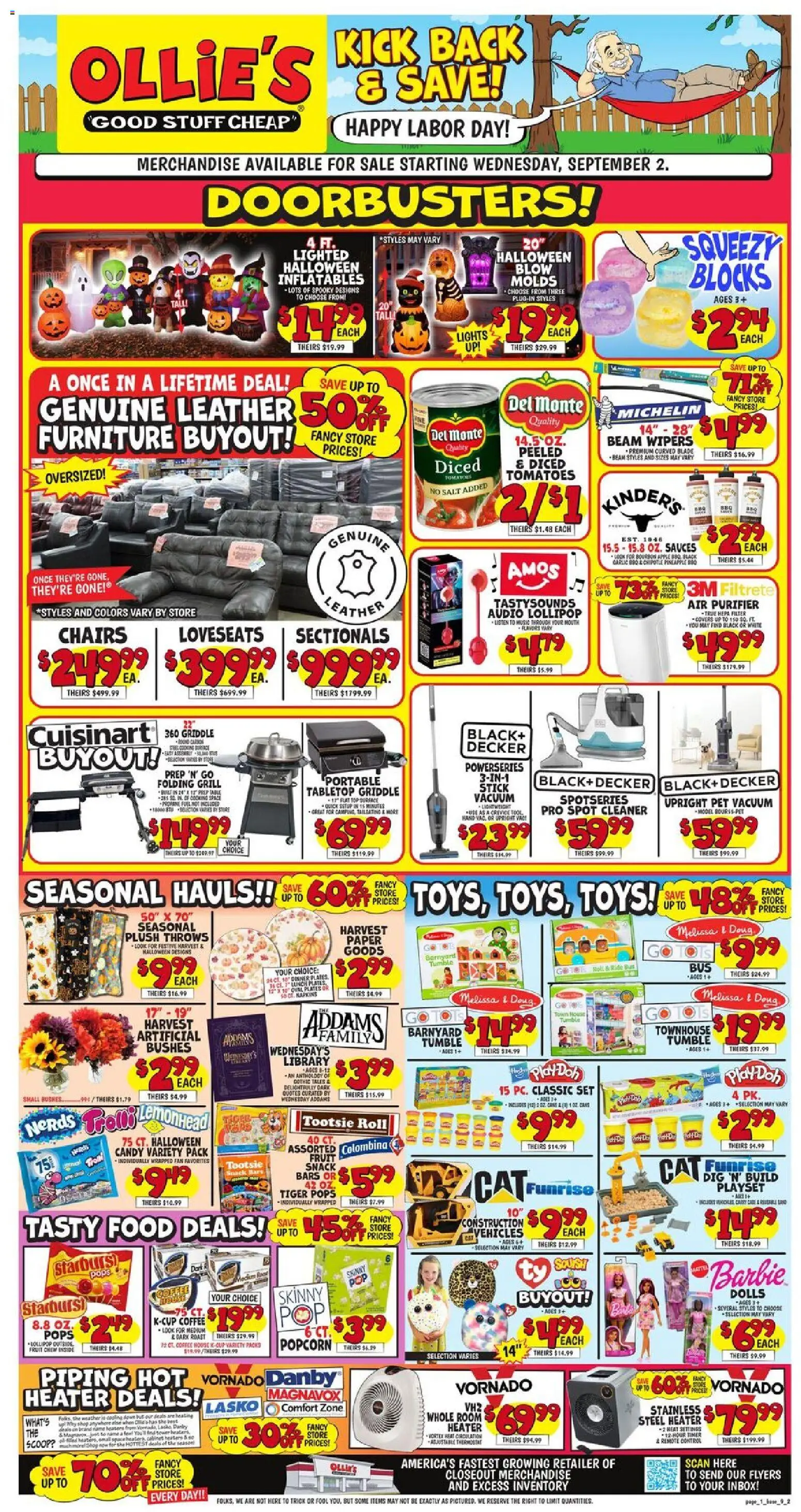 Ollie's Weekly Ad - valid from 09/02/2026 | Page: 1 | Products: Sauces, Tomatoes, Fruit, Garlic