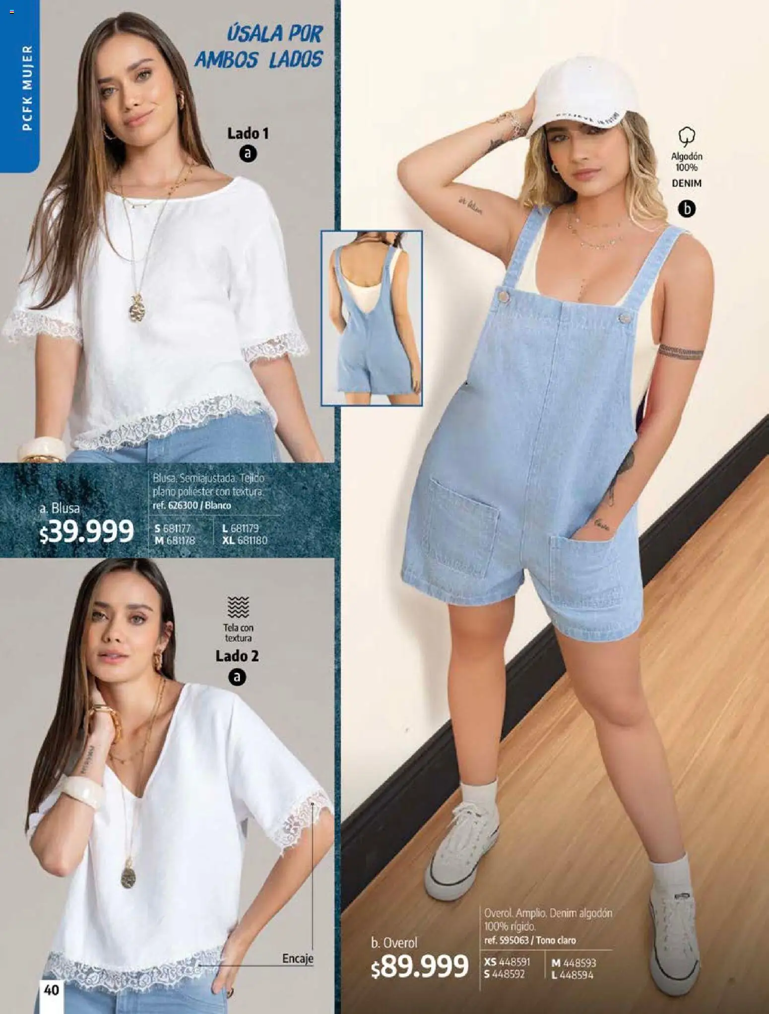 Pacifika revista - valida desde el 12/07/2026 | Página: 40 | Productos: Algodón, Overol, Blusa