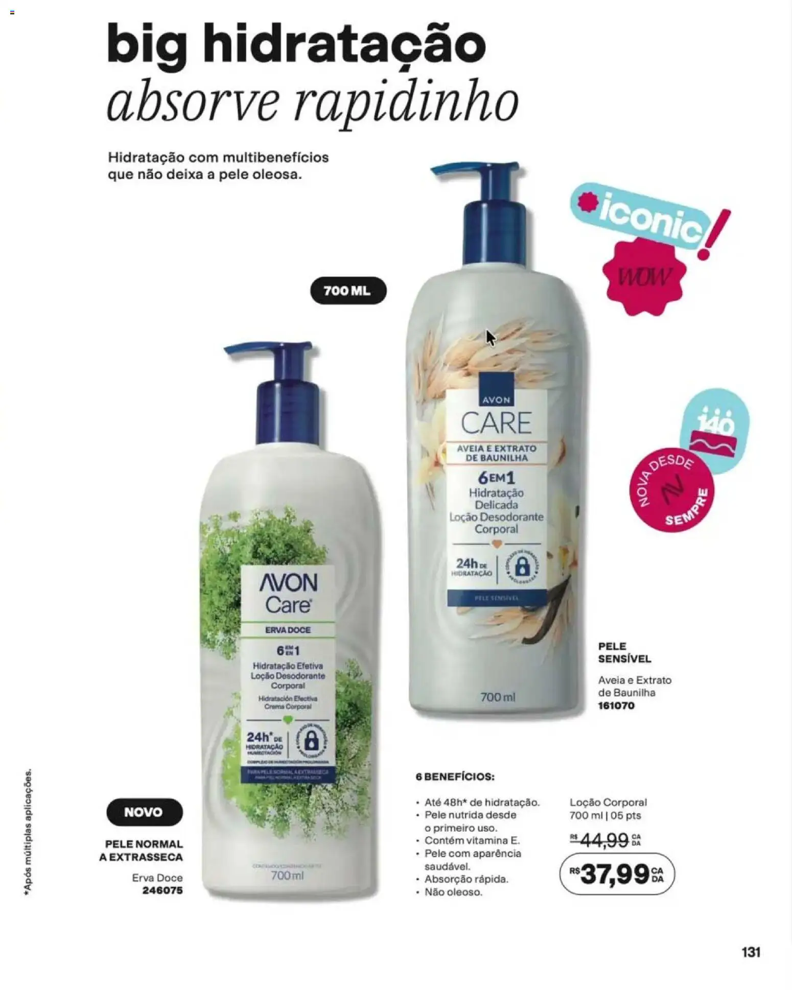 Avon Folheto - válido de 12/10/2026 | Página: 131 | Produtos: Baunilha, Desodorante, Aveia, Doce