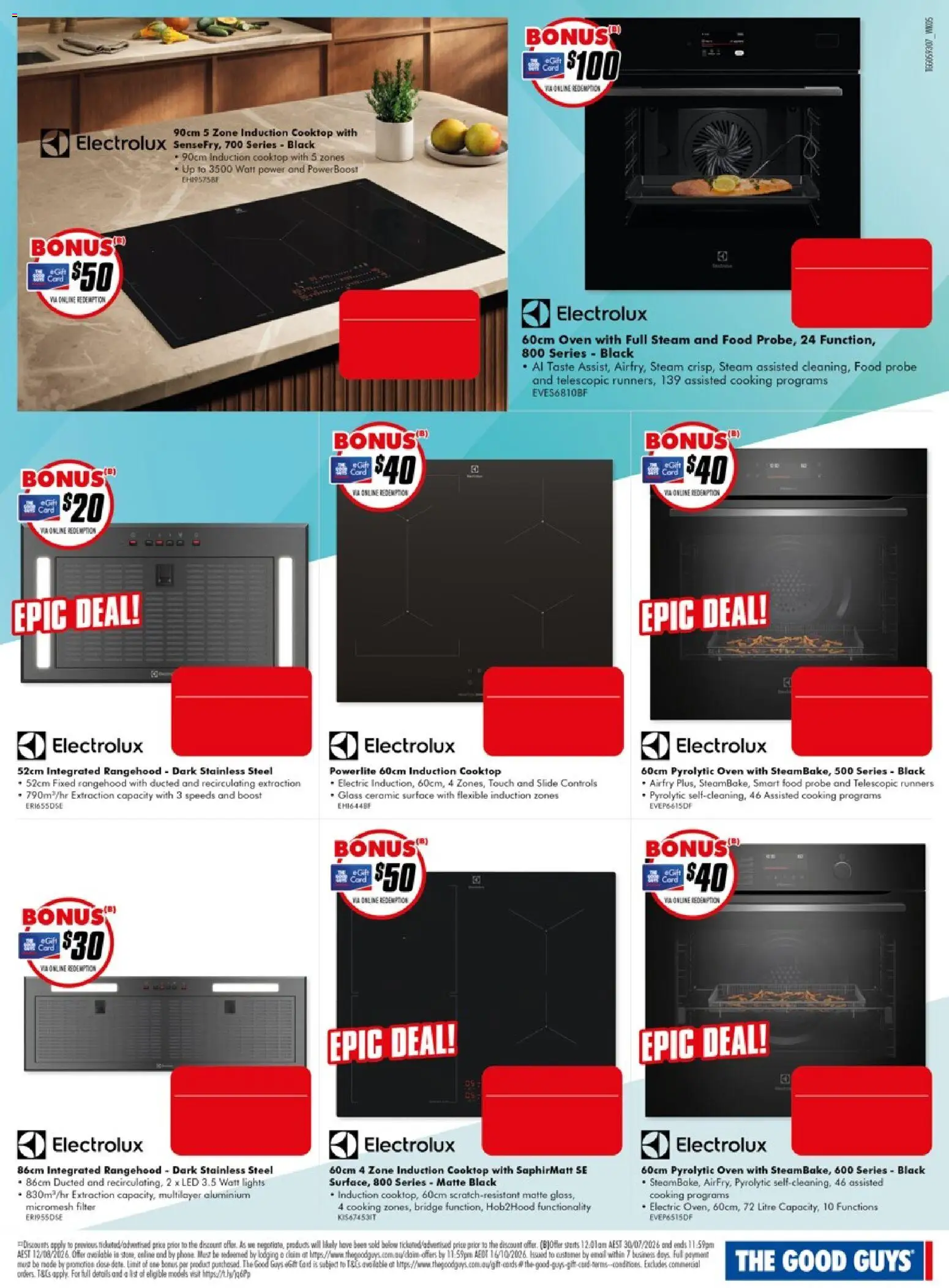 The Good Guys catalogue - valid from 30/07/2026 | Page: 13 | Products: Shorts, Oven, Cooktop