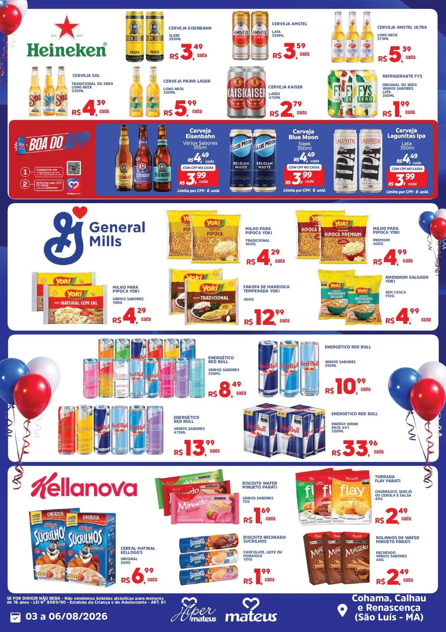 Mateus Folheto - válido de 03/08/2026 | Página: 5 | Produtos: Amendoim, Energético, Queijo, Farofa