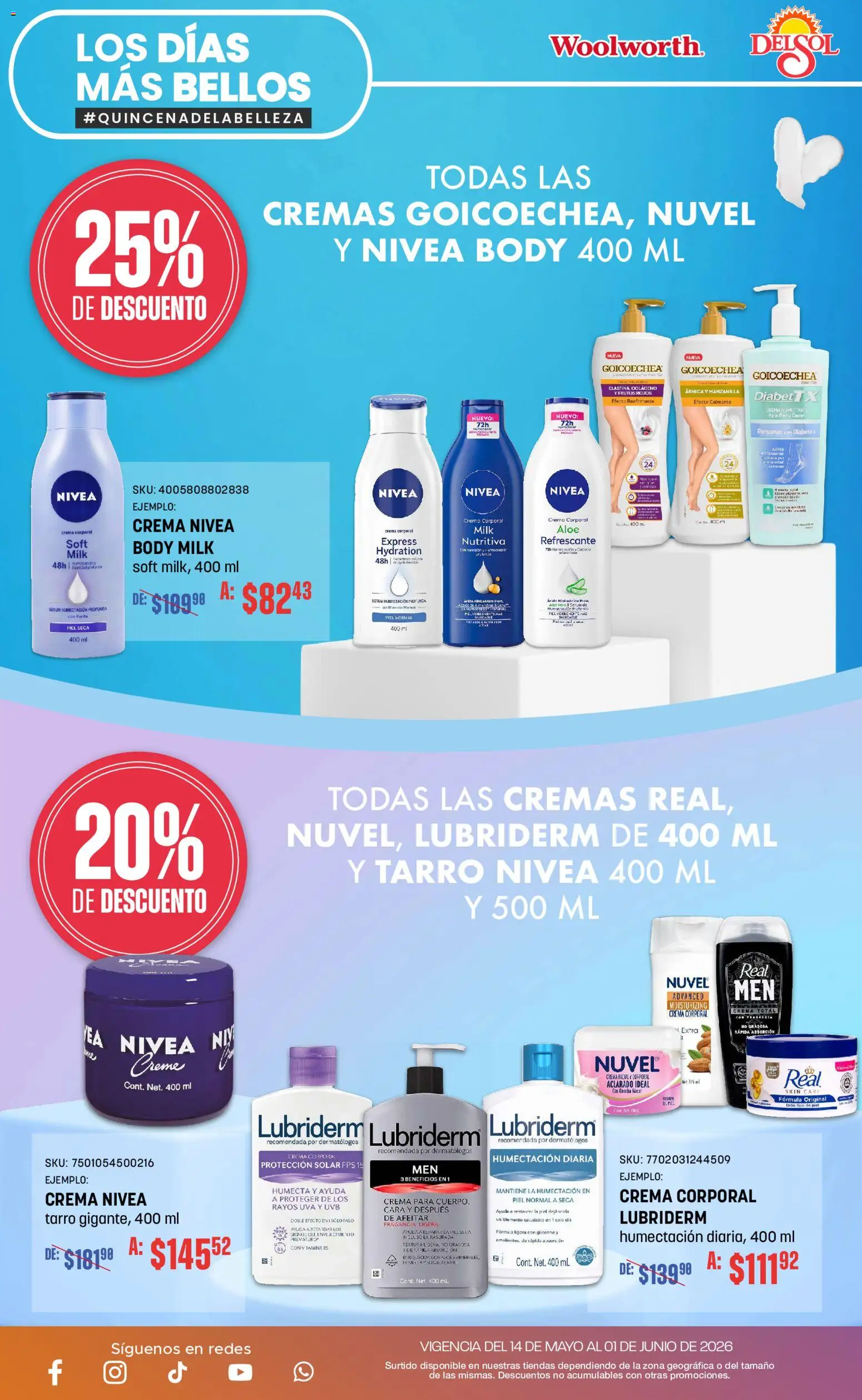 Nuevas ofertas de Del Sol y Woolworth válidas en toda la República Mexicana desde el 14.05.2026. ¡Encuentra las mejores ofertas en Del Sol y Woolworth catálogo! | Página: 10