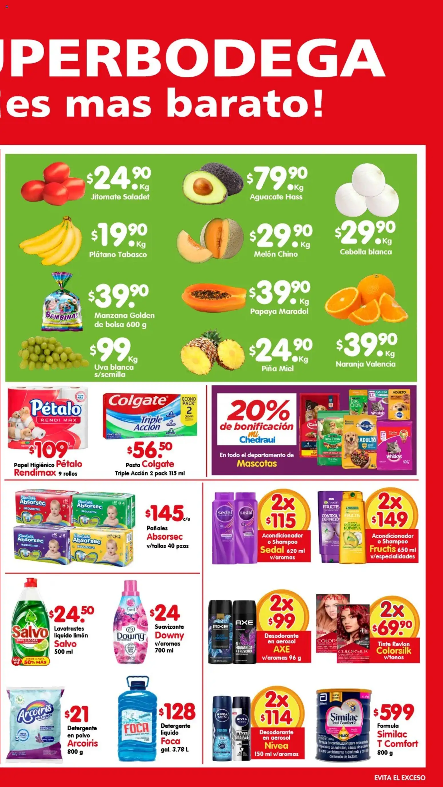 Nuevas ofertas de Arteli válidas en toda la República Mexicana desde el 29/06/2026. ¡Encuentra las mejores ofertas en Arteli folleto Aká Super Bodega! | Página: 2 | Productos: Manzana, Uva, Pasta, Pañales