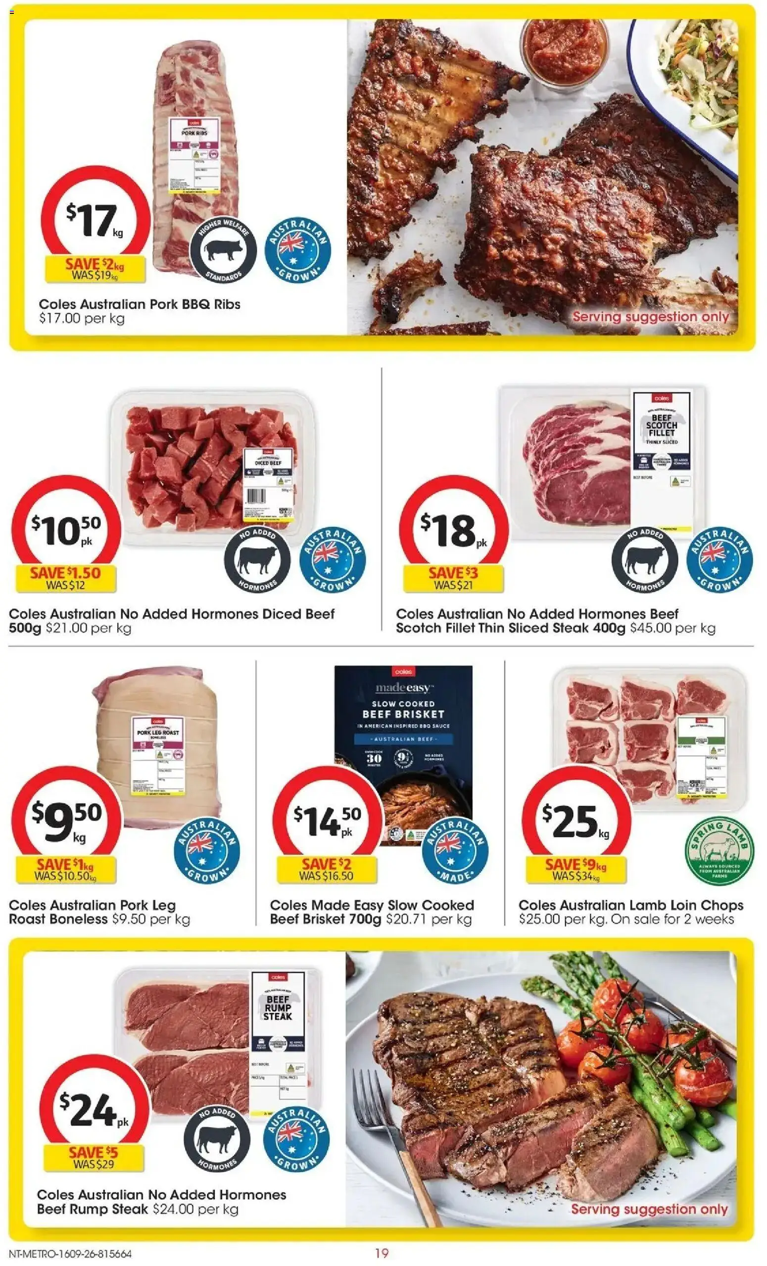 ﻿Coles catalogue valid from 16/09/2026 > Online Australia | Page: 19 | Products: Lamb, Roast, Fillet, Rump steak