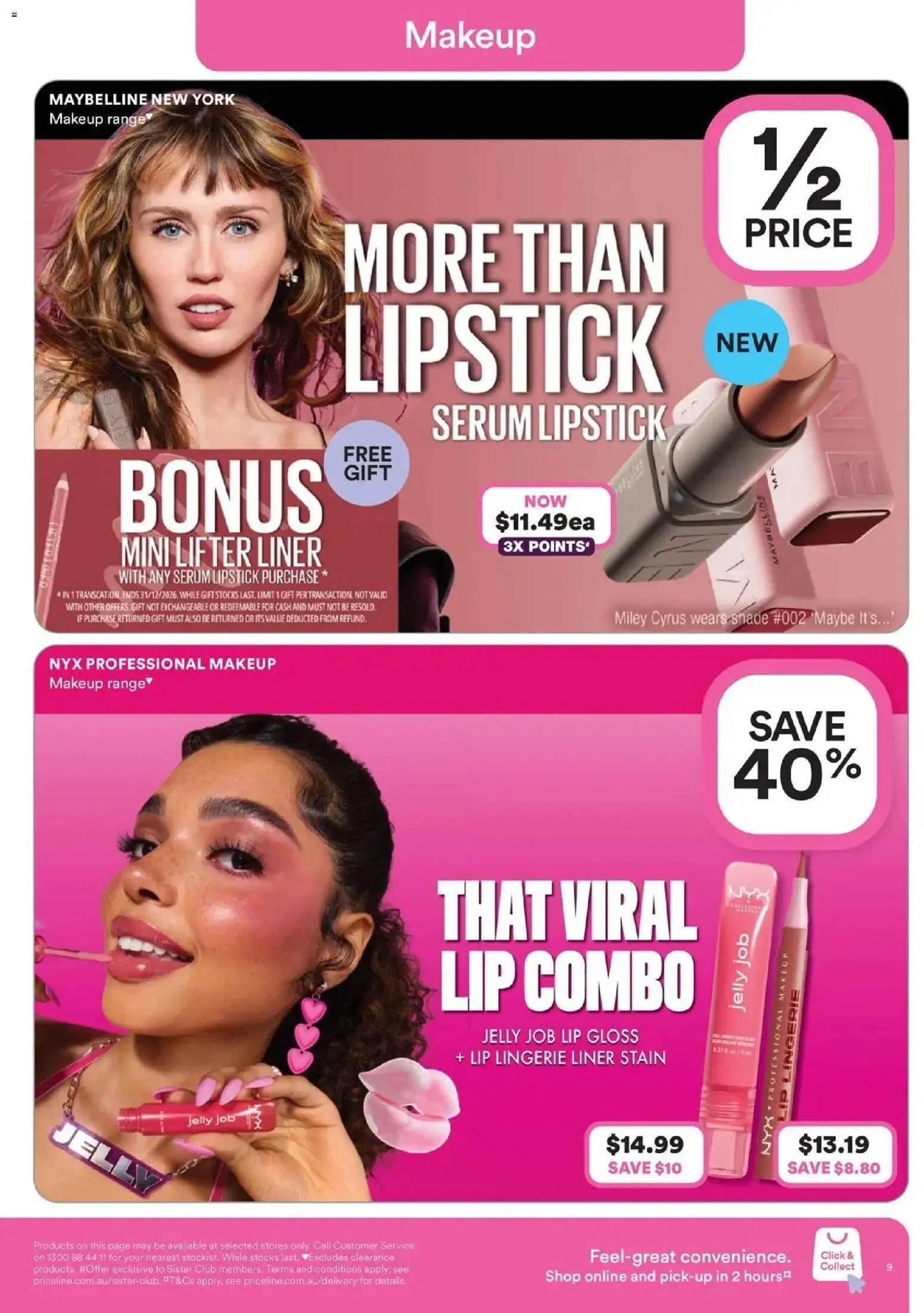 Priceline Pharmacy catalogue - valid from 20.05.2026 | Page: 9 | Products: Lipstick, Lip gloss, Lingerie, Makeup