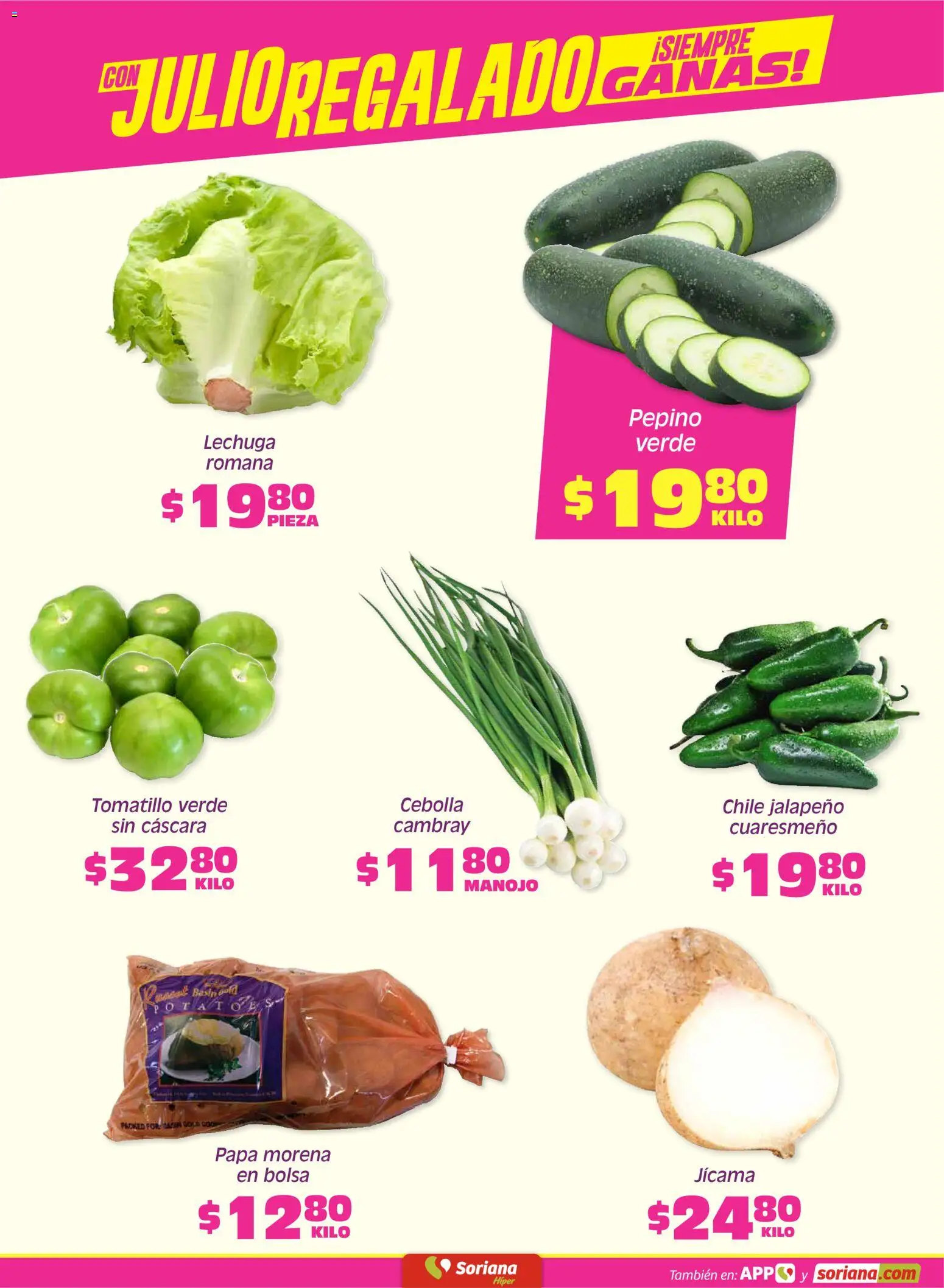 Nuevas ofertas de Soriana válidas en toda la República Mexicana desde el 10/07/2026. ¡Encuentra las mejores ofertas en Soriana Fin de Semana Híper: Saltillo y Torreón! | Página: 2 | Productos: Cebolla, Papa, Bolsa, Lechuga