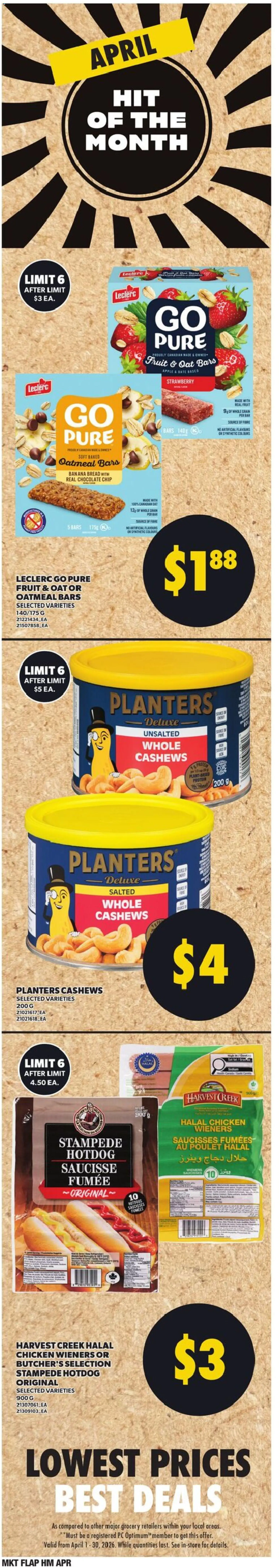 Loblaws flyer valid from 16.04.2026 | Page: 11 | Products: PC, Bread, Chocolate, Chicken