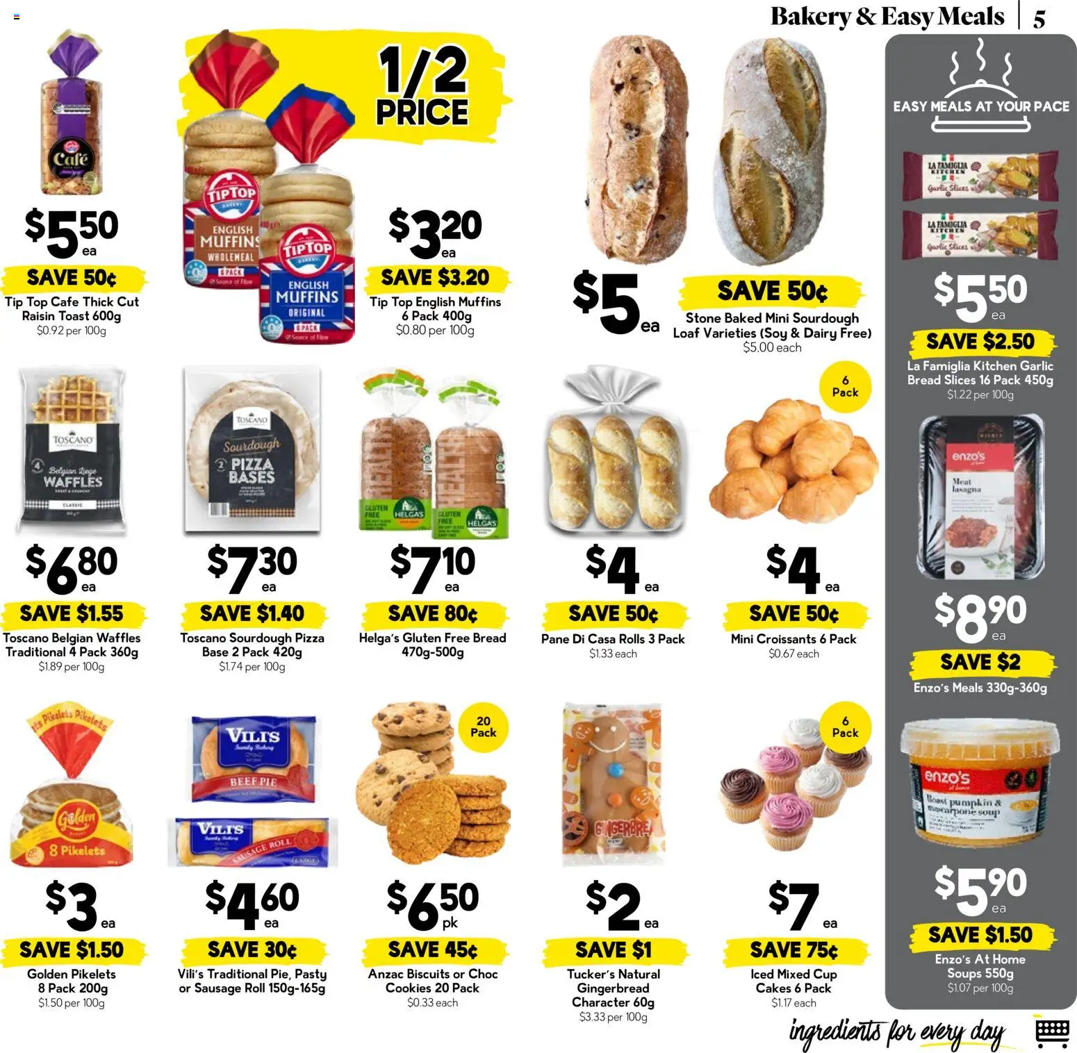 Drakes catalogue - valid from 22/07/2026 | Page: 5 | Products: Pizza, Biscuits, Waffles, Pumpkin
