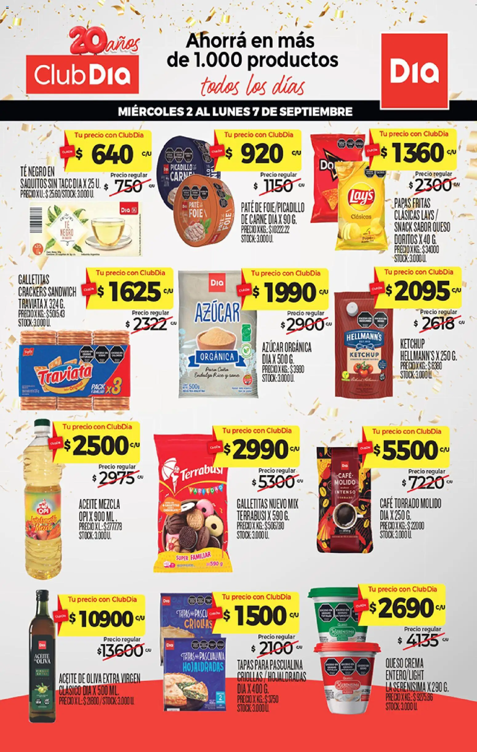 Supermercado DIA - Especial Club Dia │ válido desde el 01/09/2026 | Página: 1 | Productos: Té negro, Aceite de oliva, Té, Picadillo