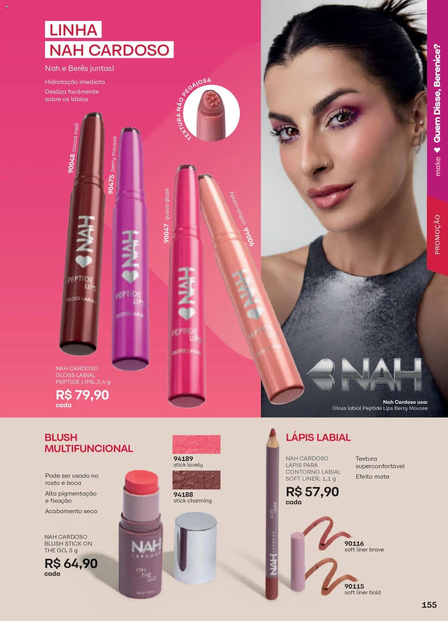 O Boticário Folheto - válido de 29/06/2026 | Página: 159 | Produtos: Blush, Gloss labial, Multifuncional, Lápis