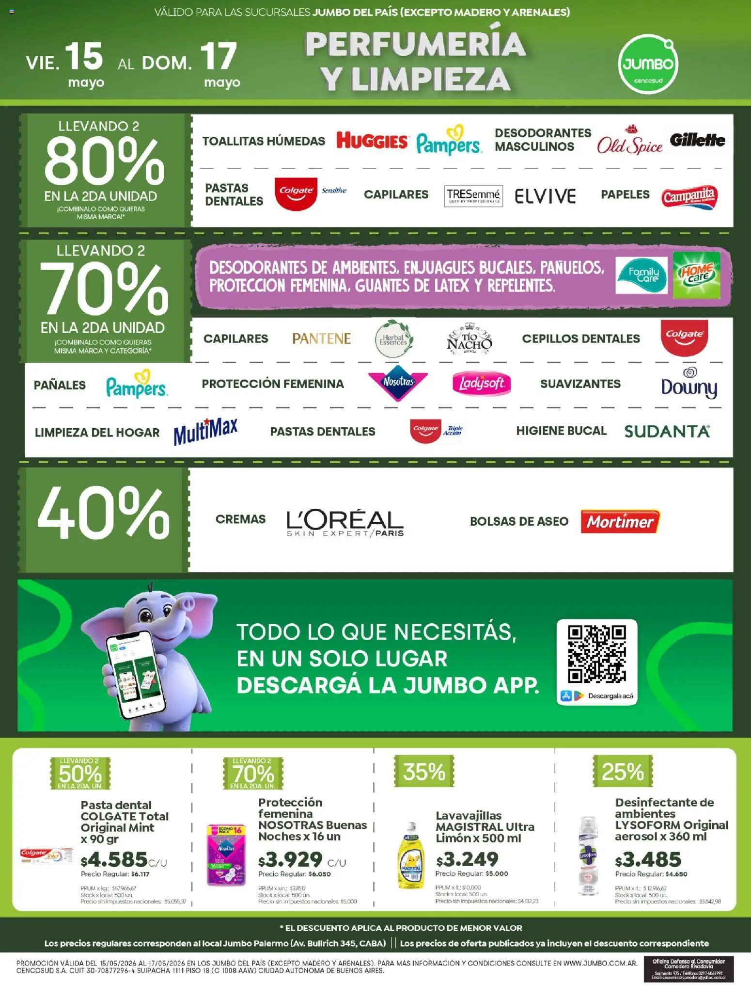Jumbo ofertas │ válido desde el 15.05.2026 | Página: 6 | Productos: Lavavajillas, Toallitas húmedas, Pasta dental, Guantes
