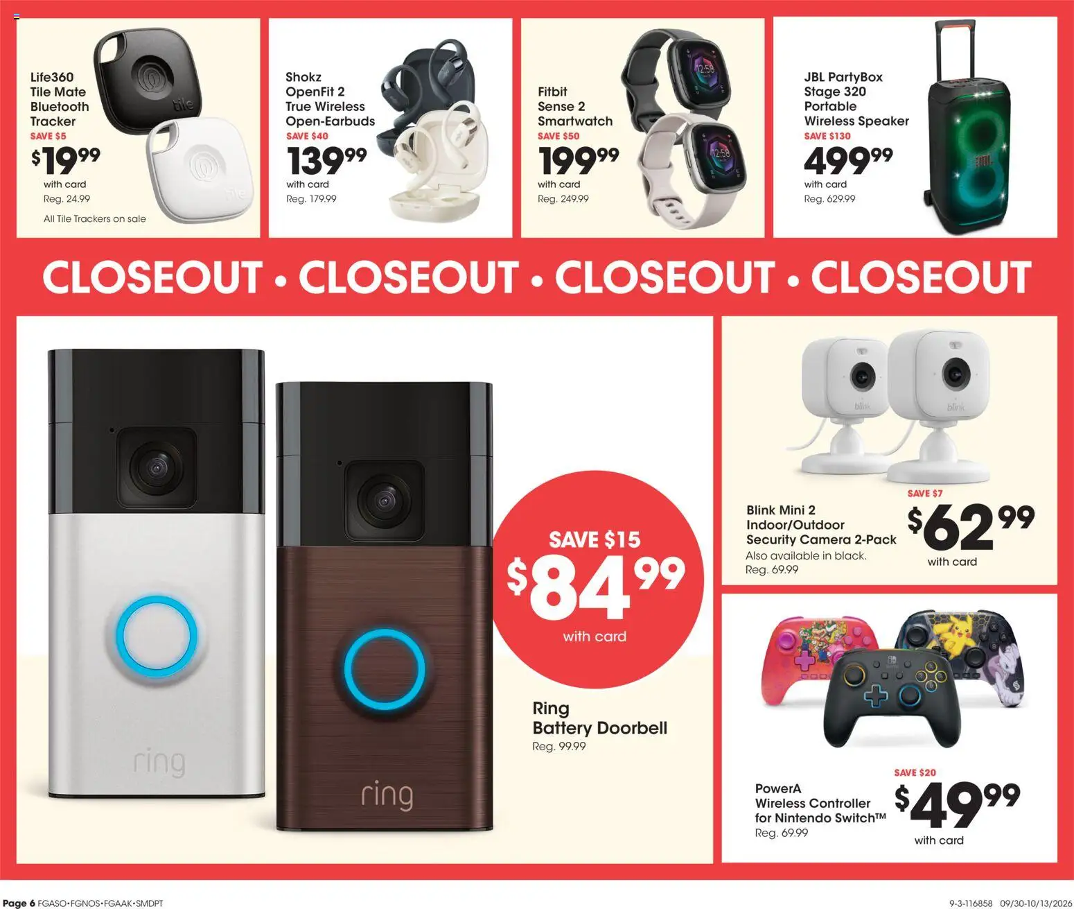 Fred Meyer Home & Apparel - valid from 09/30/2026 | Page: 6 | Products: Smartwatch, Battery, Ring, Speaker