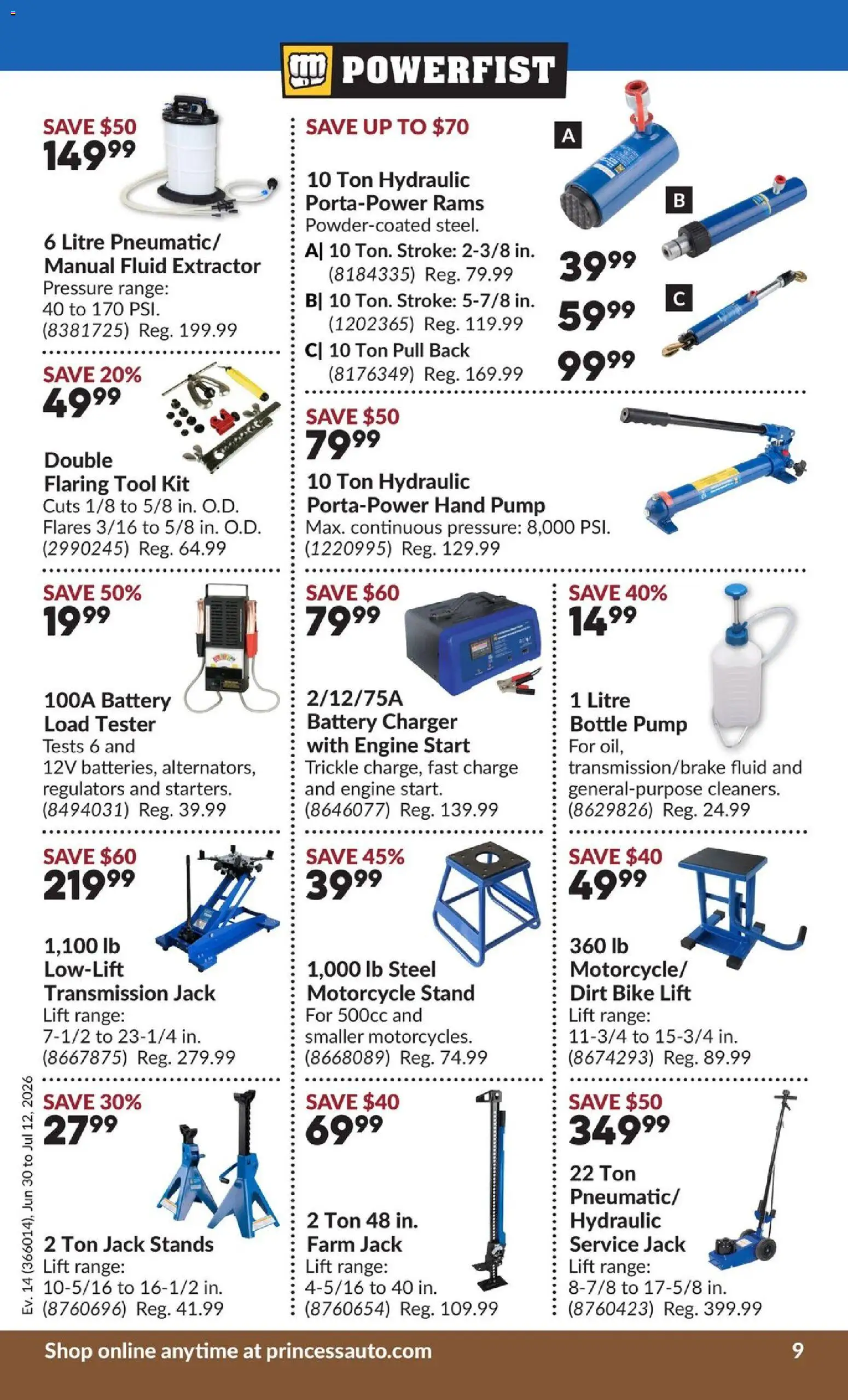 Princess Auto flyer valid from Jun 30, 2026 | Page: 14 | Products: Battery