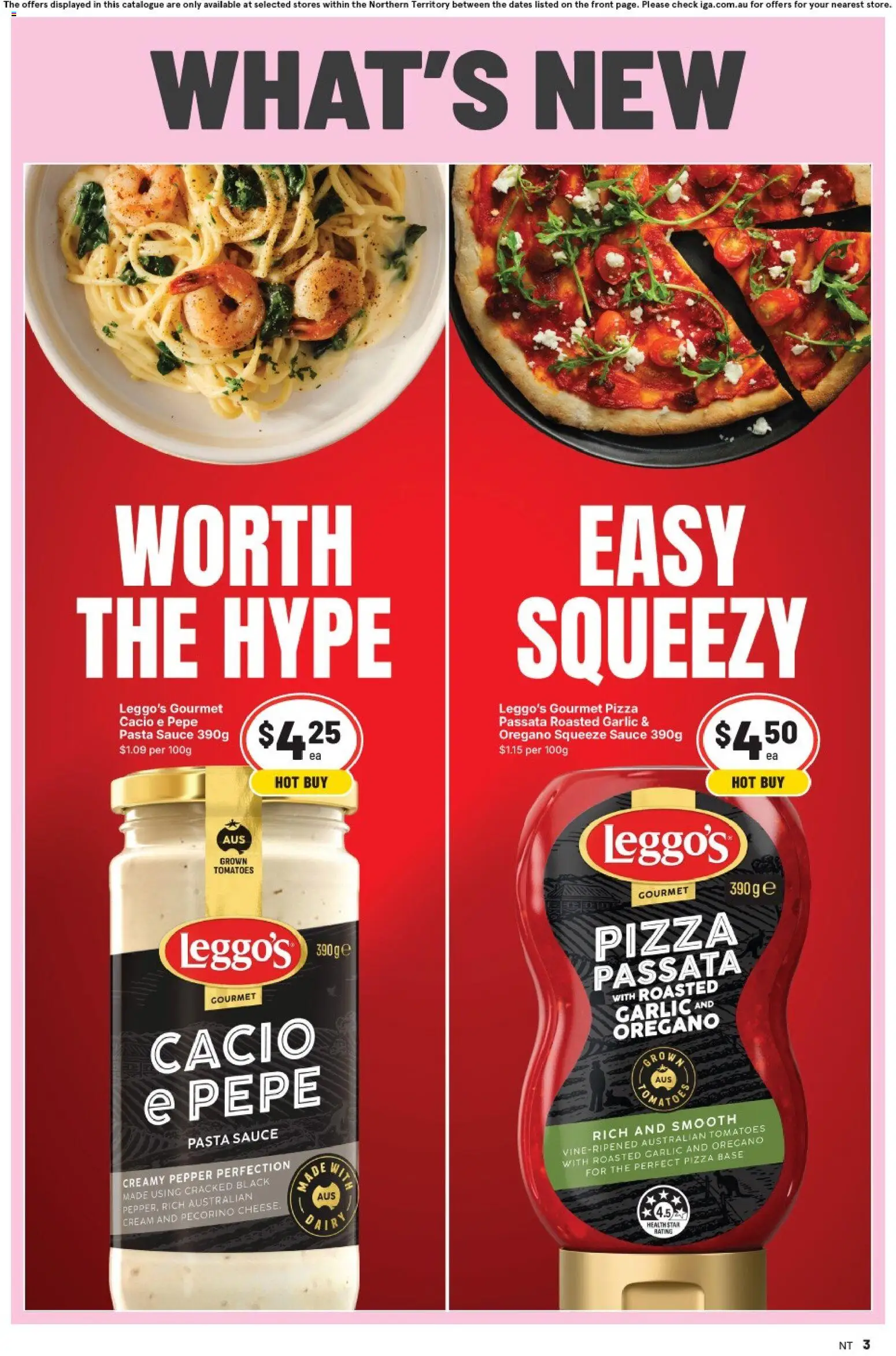 IGA catalogue - valid from 27.05.2026 | Page: 3 | Products: Oregano, Pasta, Cream, Sauce