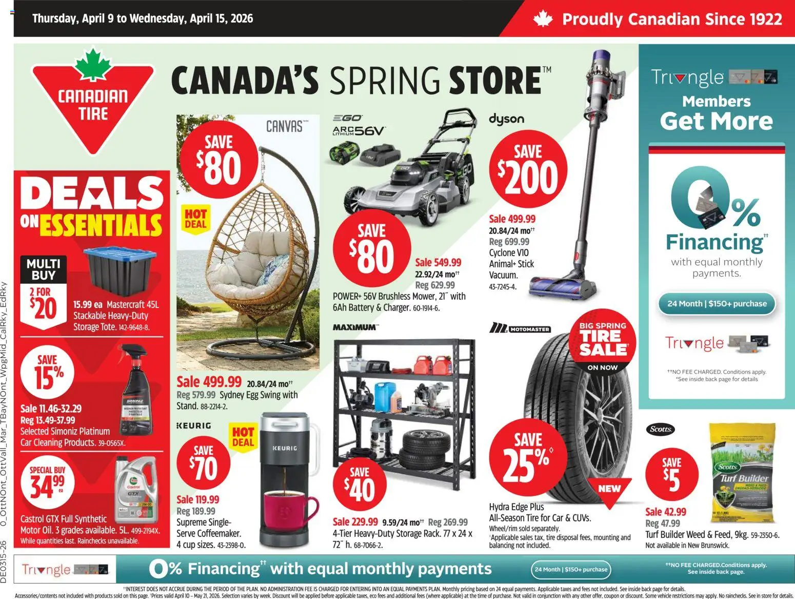 Canadian Tire flyer valid from 09.04.2026 | Page: 1 | Products: Battery