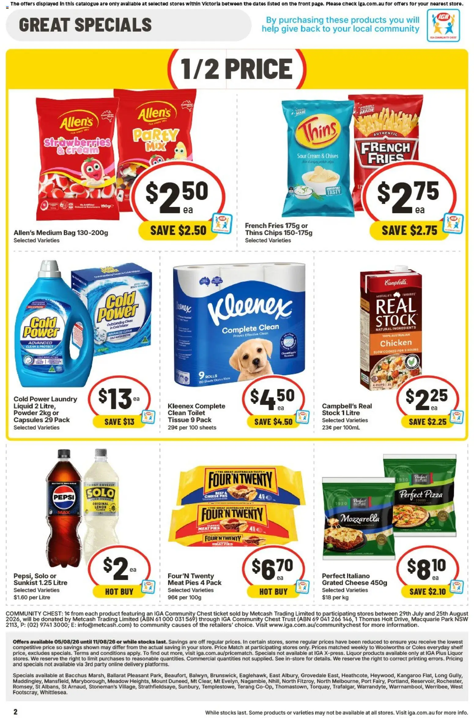 IGA catalogue - valid from 05/08/2026 | Page: 2 | Products: Toilet, Turkey, Cheese, Sour cream