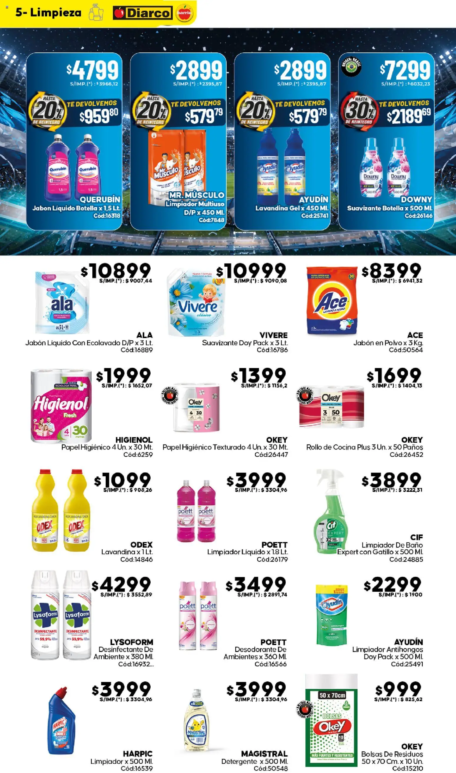 Diarco - Ofertas Diarco Barrio │ válido desde el 15.06.2026 | Página: 5 | Productos: Lavandina, Botella, Jabón, Té