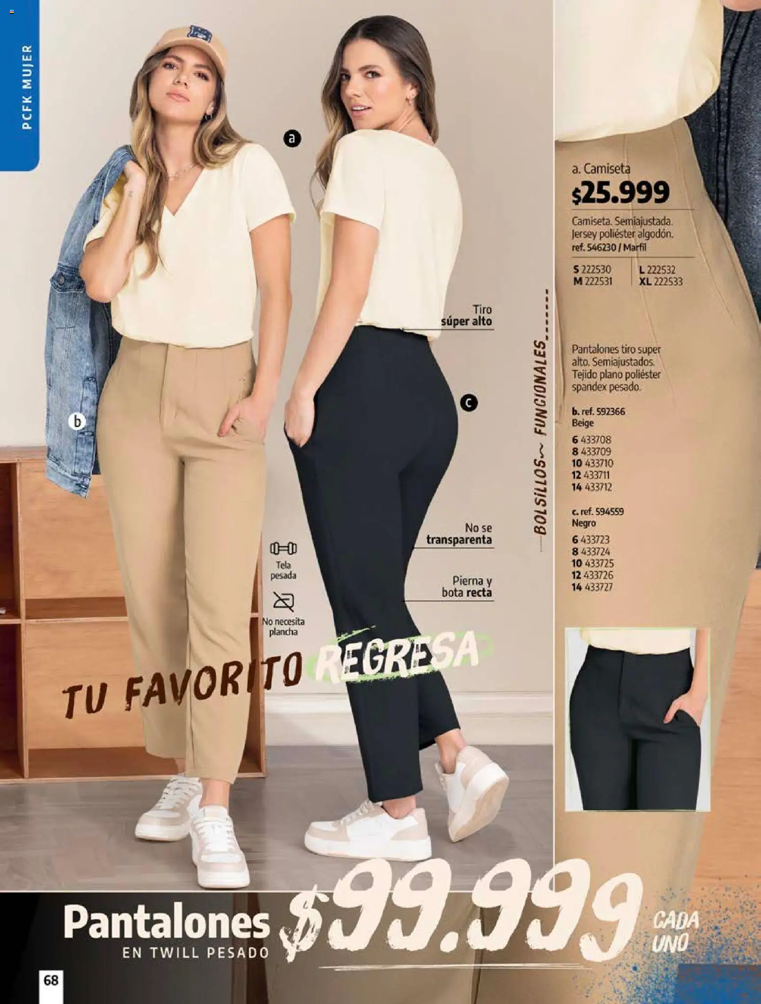 Pacifika revista - valida desde el 12/07/2026 | Página: 68 | Productos: Plancha, Bolsillos, Pierna, Pantalones