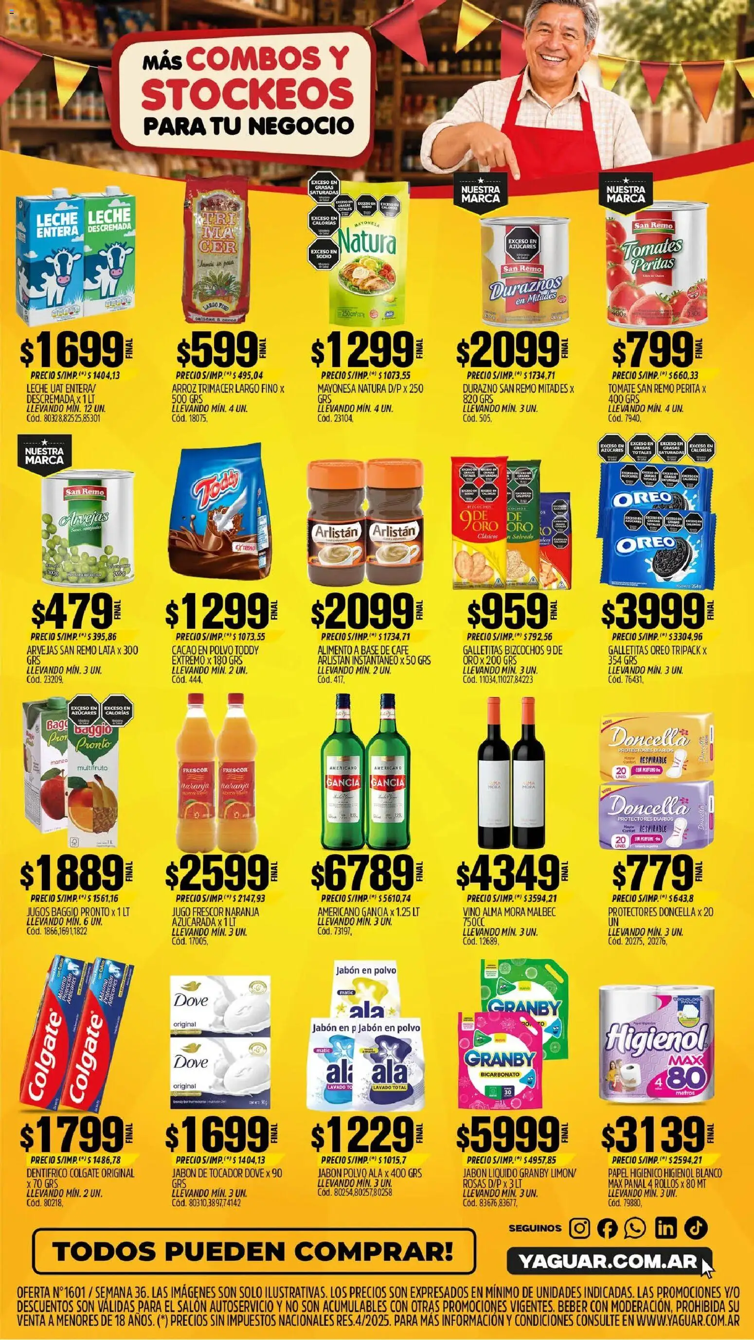Yaguar - Oferta Semanal Santa Fé │ válido desde el 31/08/2026 | Página: 2 | Productos: Papel higiénico, Jabón, Oreo, Arroz