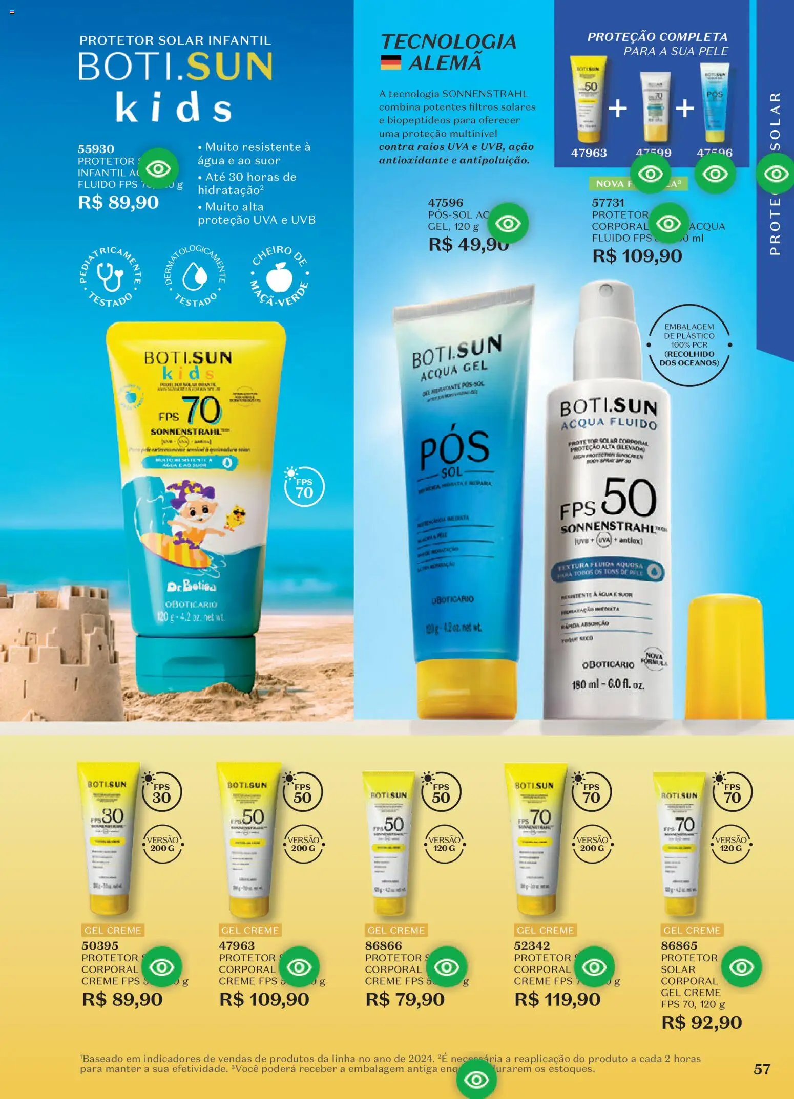 O Boticário Folheto - válido de 10/08/2026 | Página: 61 | Produtos: Protetor solar, Uva, Creme, Protetor solar infantil