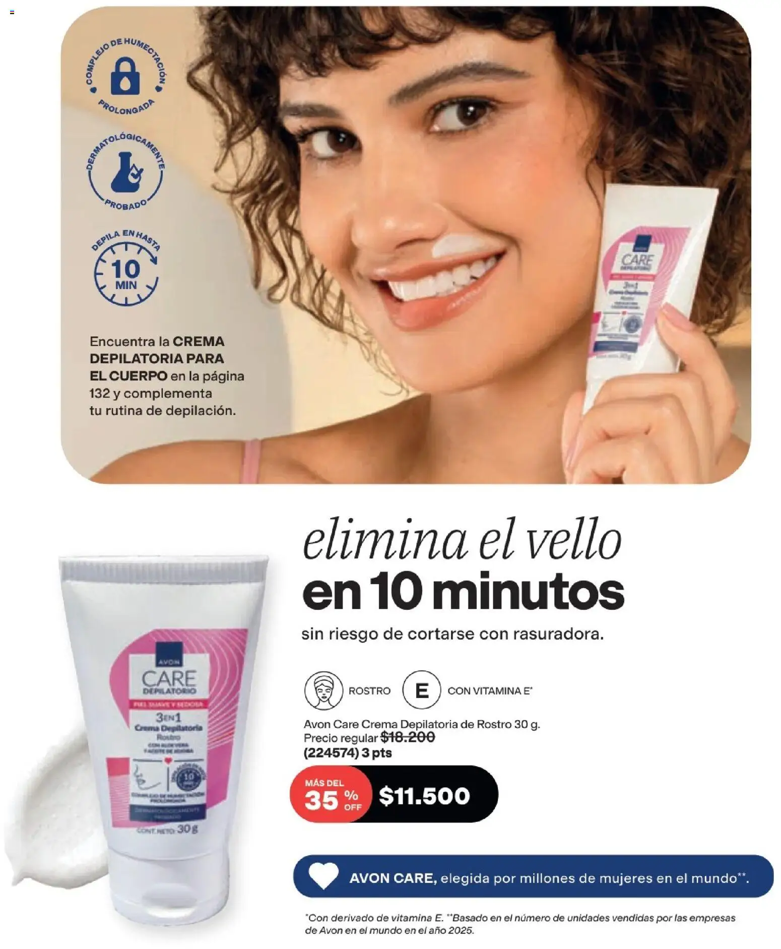 Avon revista - valida desde el 19/09/2026 | Página: 110 | Productos: Pila, Crema, Crema depilatoria