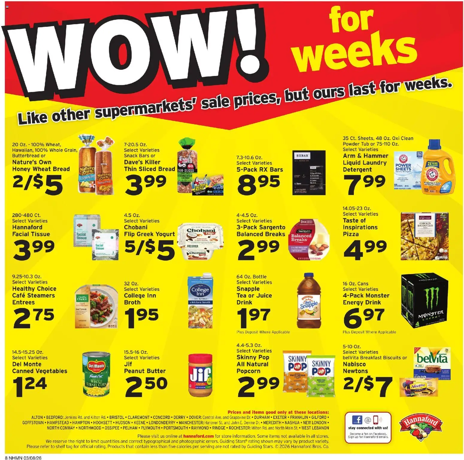 Hannaford Weekly Ad - valid from 08.03.2026 | Page: 10 | Products: Corn, Hammer, Butter, Bread
