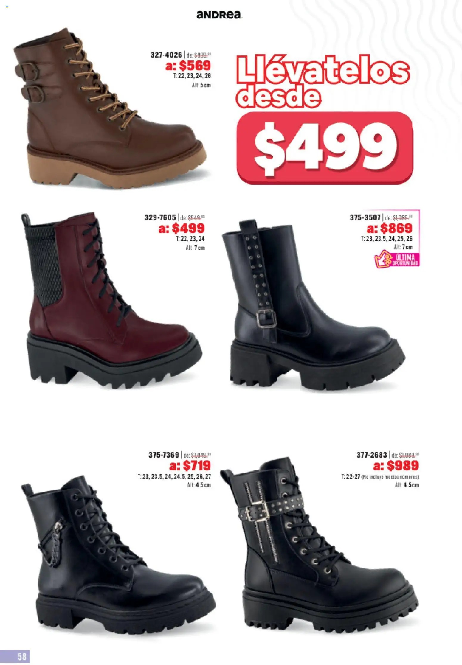 Nuevas ofertas de Andrea válidas en toda la República Mexicana desde el 31.05.2026. ¡Encuentra las mejores ofertas en Andrea catálogo Outlet! | Página: 58