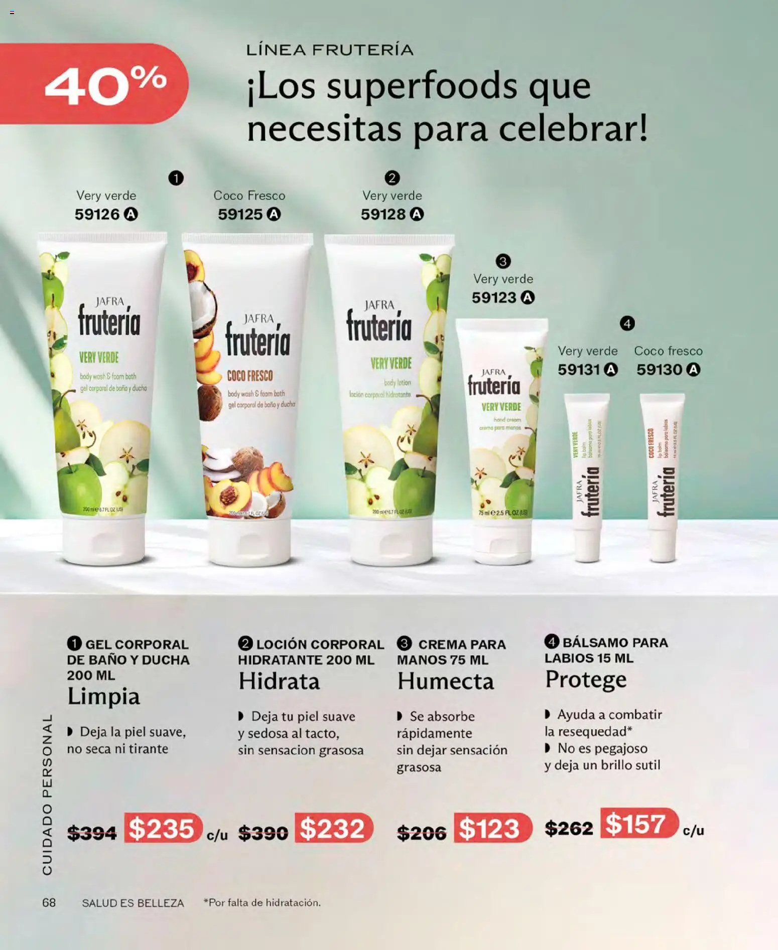 Nuevas ofertas de JAFRA válidas en toda la República Mexicana desde el 01/09/2026. ¡Encuentra las mejores ofertas en JAFRA catálogo! | Página: 68