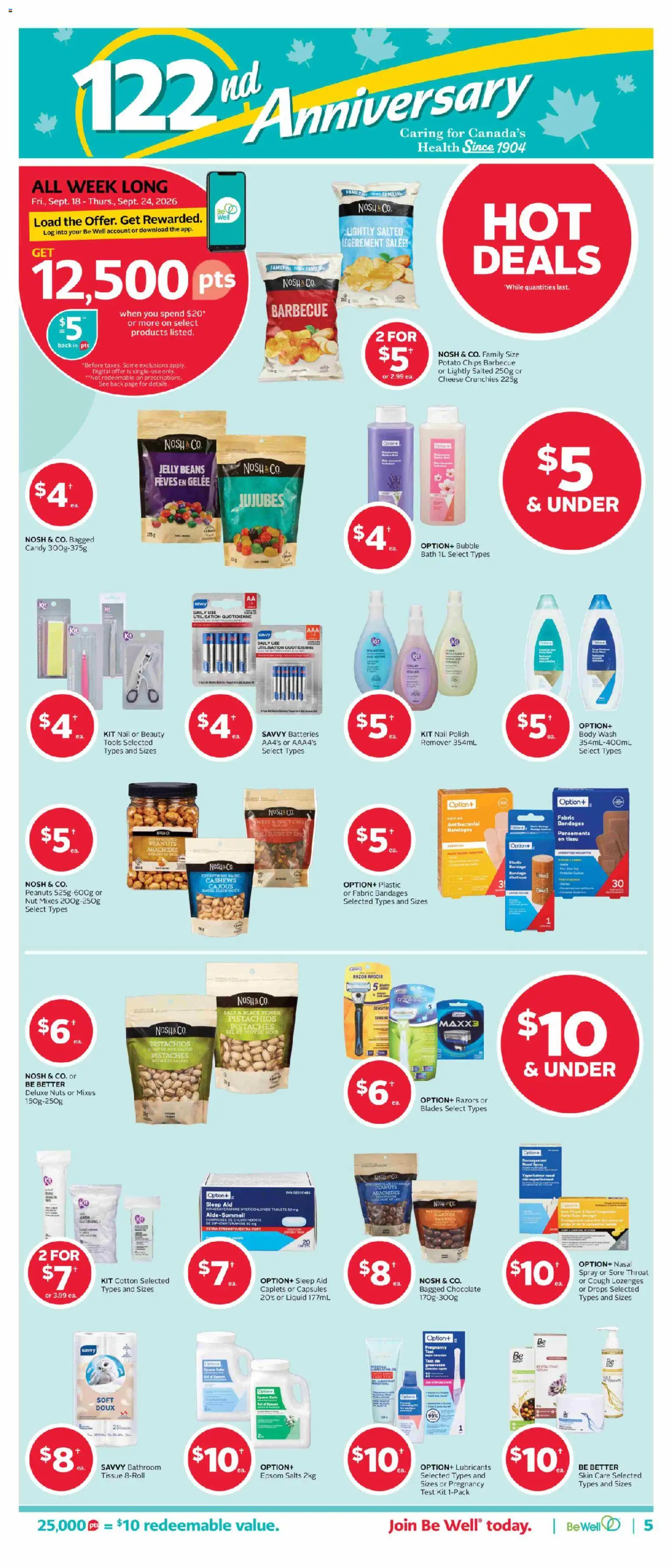 Rexall flyer valid from Sep 18, 2026 | Page: 14 | Products: Chips, Pepper, Tools, Batteries