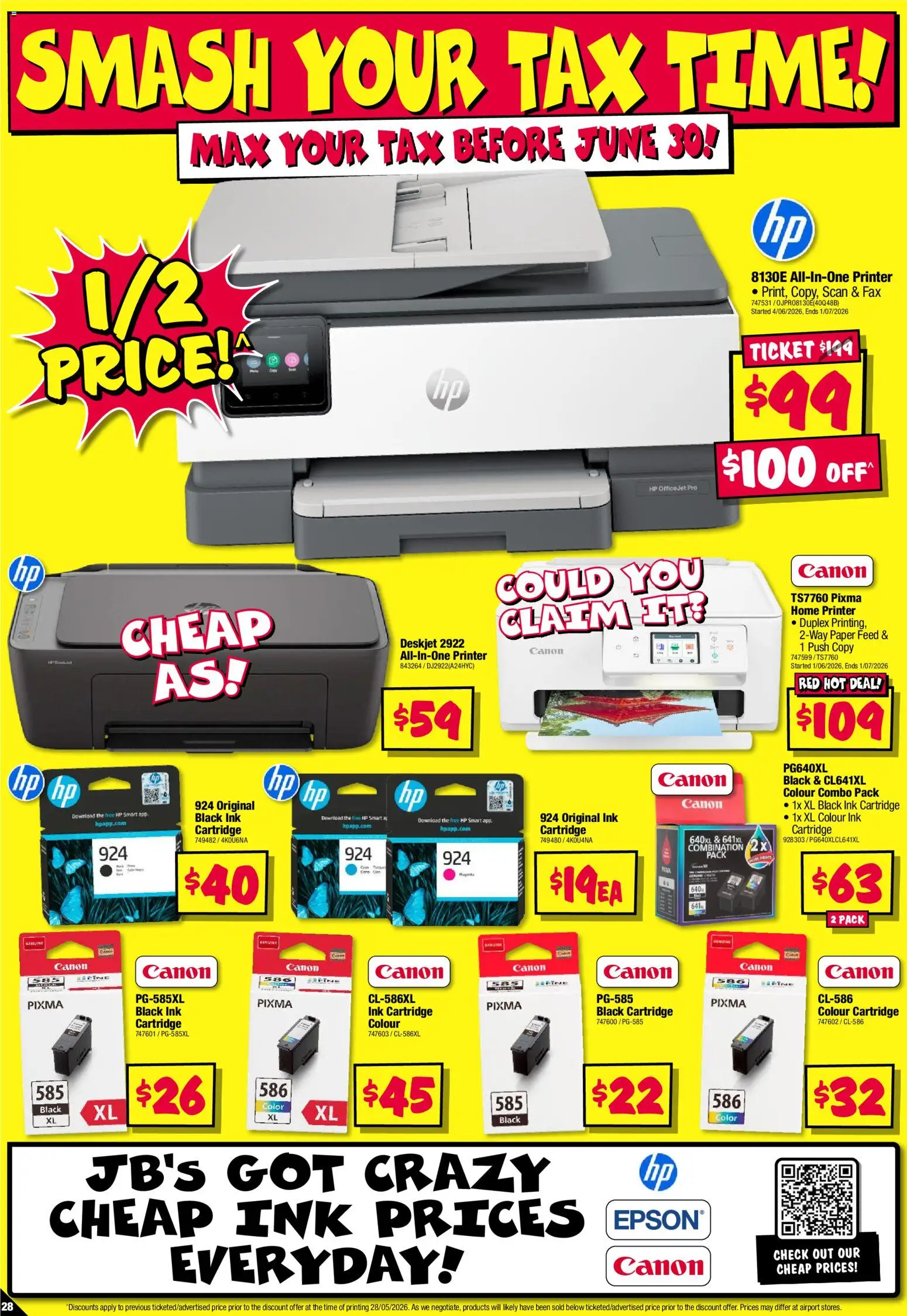 JB Hi-Fi catalogue - valid from 11.06.2026 | Page: 28 | Products: Printer, Fax
