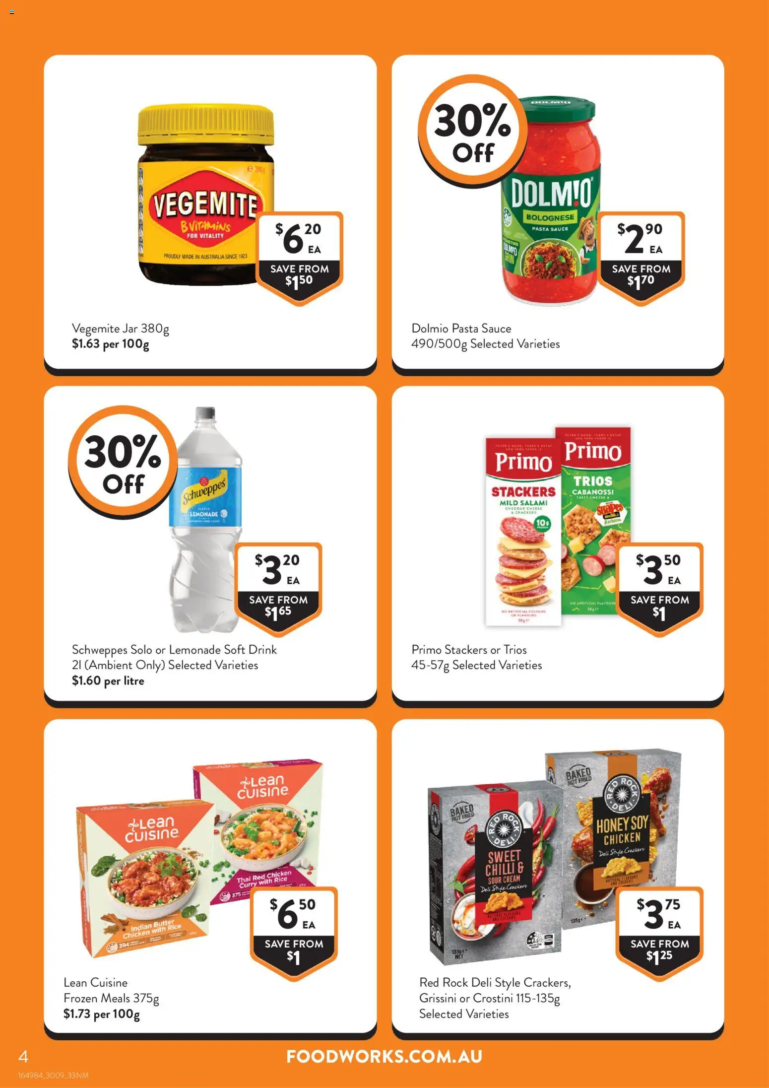 Foodworks catalogue - valid from 30/09/2026 | Page: 4 | Products: Butter, Rice, Pasta, Cream